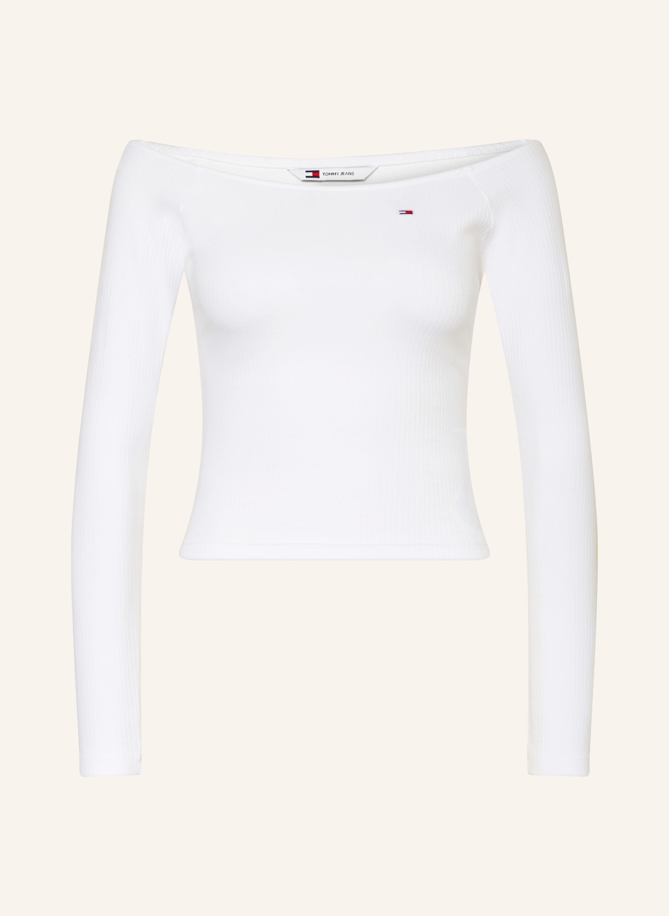 TOMMY JEANS Off-Shoulder-Shirt, Farbe: WEISS (Bild 1)