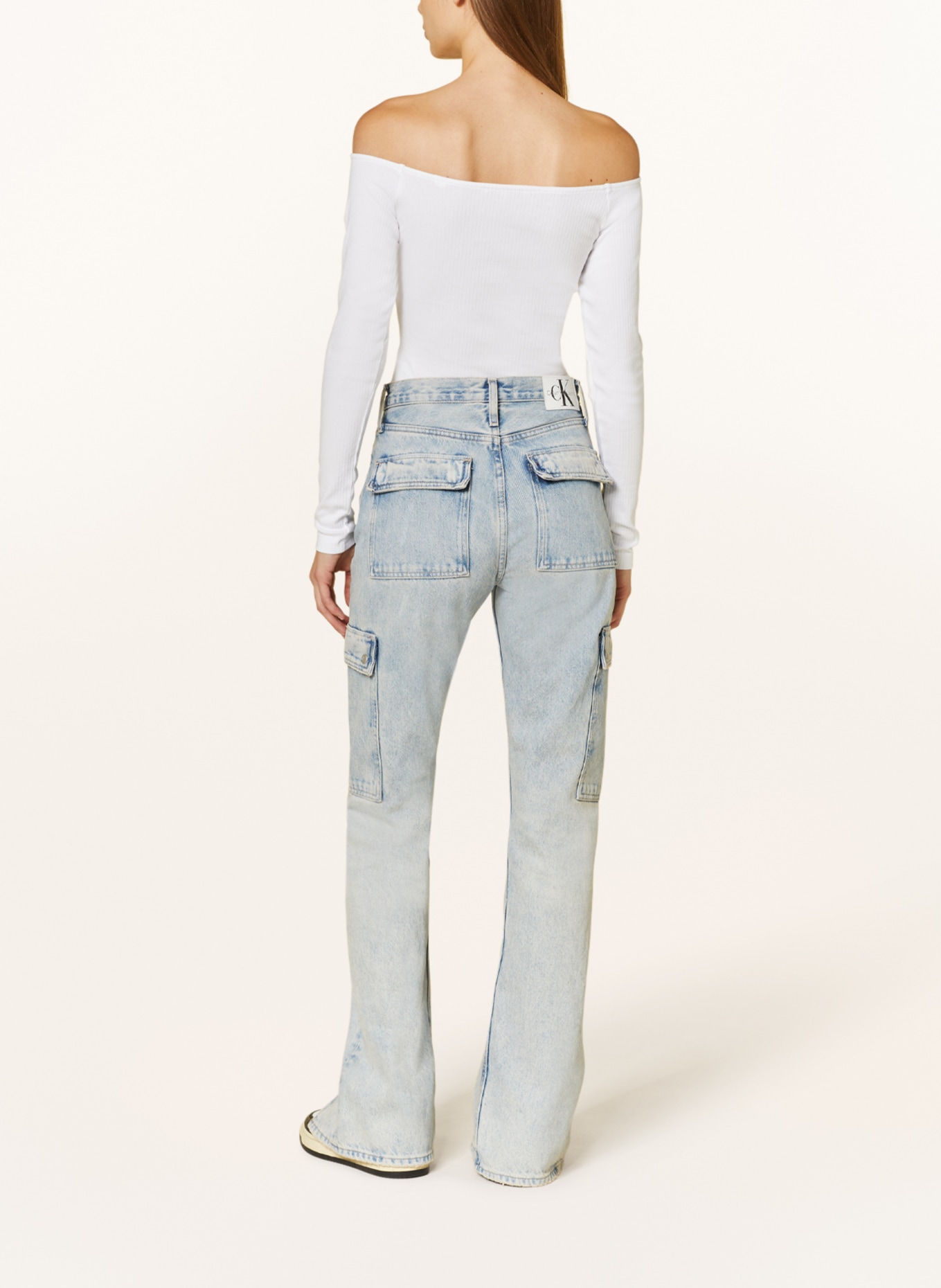TOMMY JEANS Off-Shoulder-Shirt, Farbe: WEISS (Bild 3)