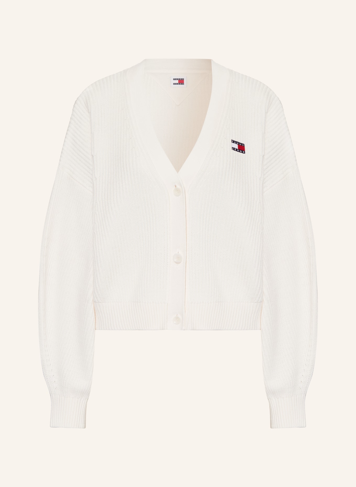 TOMMY JEANS Cardigan, Color: WHITE (Image 1)
