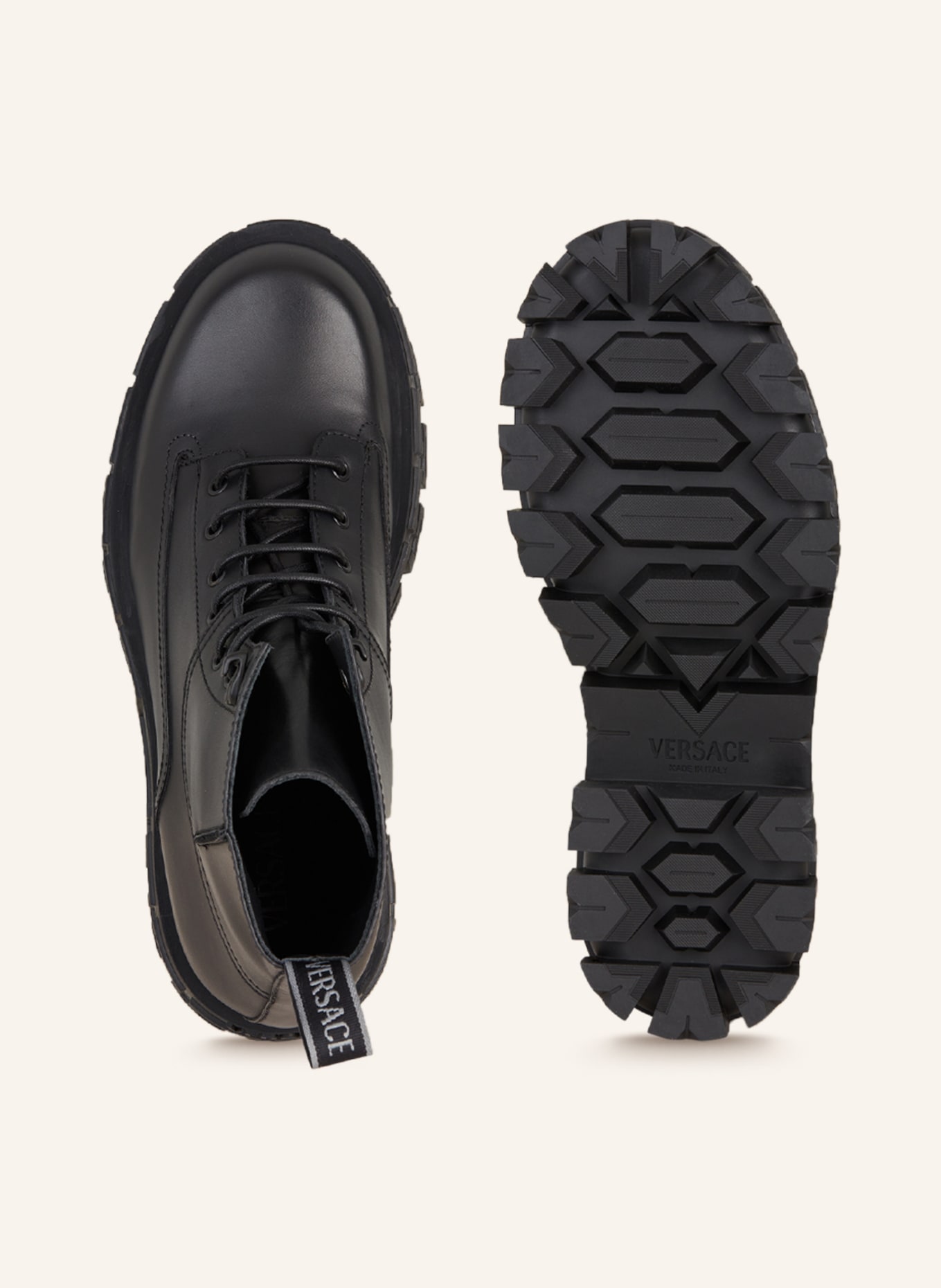 VERSACE Lace-up boots GRECA PORTICO, Color: BLACK (Image 5)