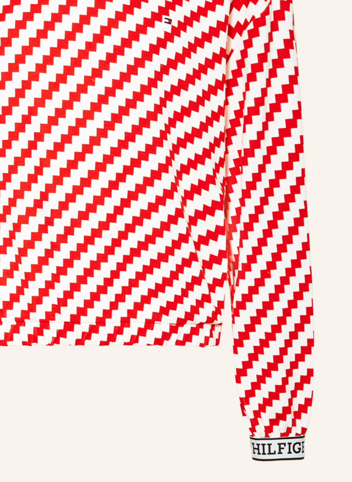 TOMMY HILFIGER Koszulka z długim rękawem, Kolor: BIAŁY/ CZERWONY (Obrazek 3)