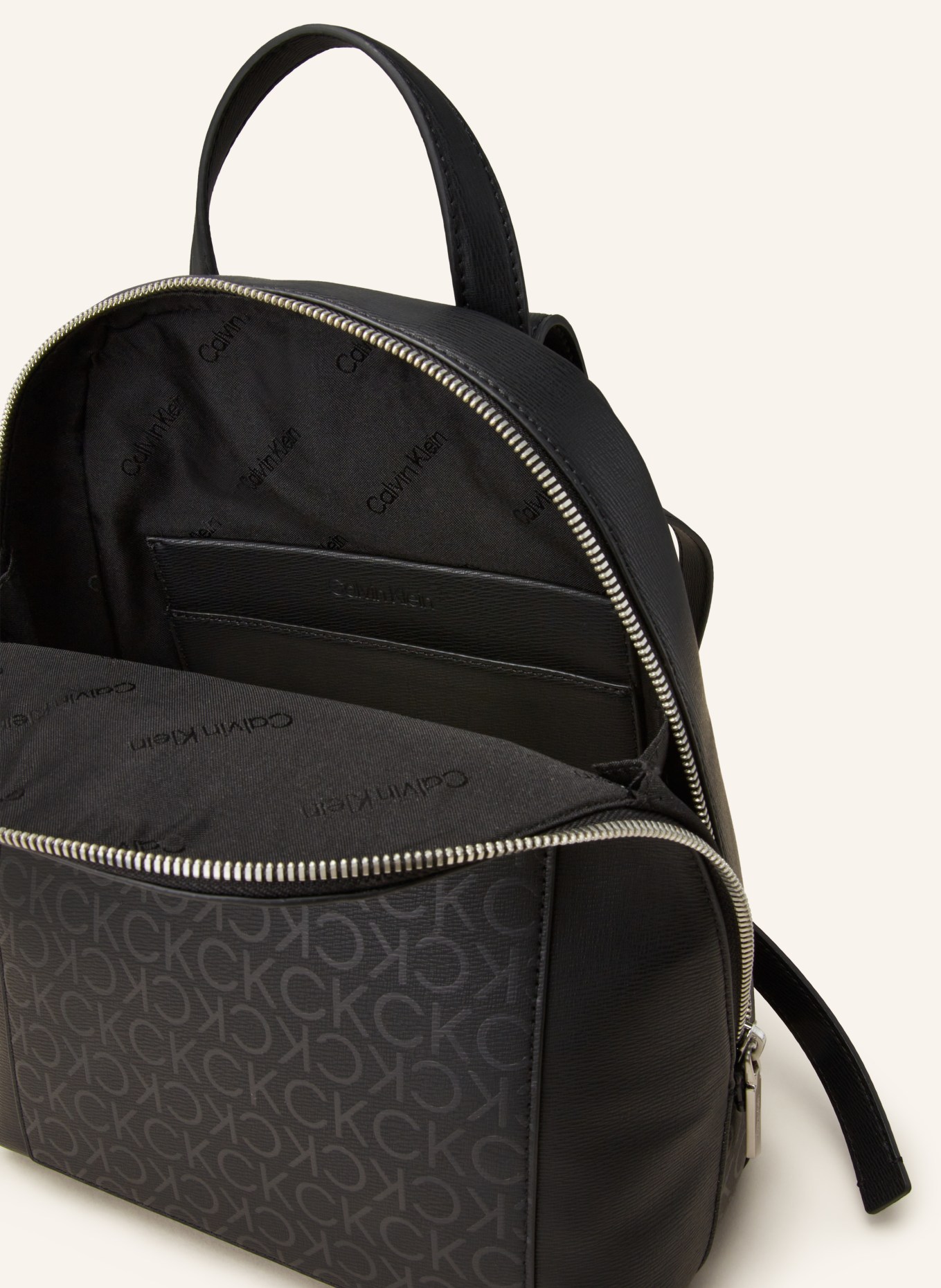 Shop Calvin Klein Faux Fur Plain Logo Backpacks by MBup | BUYMA