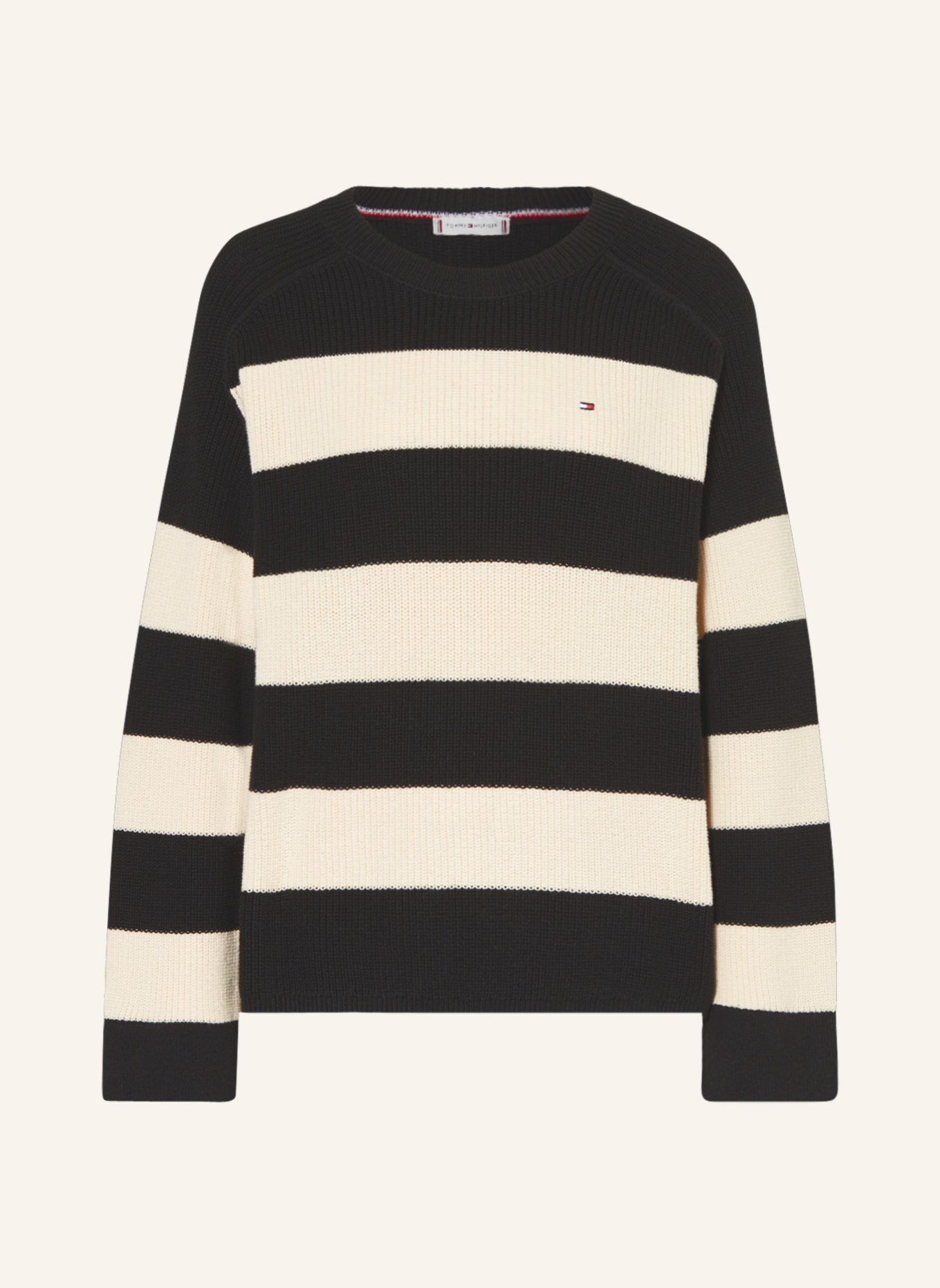 TOMMY HILFIGER Sweater, Color: BLACK/ CREAM (Image 1)