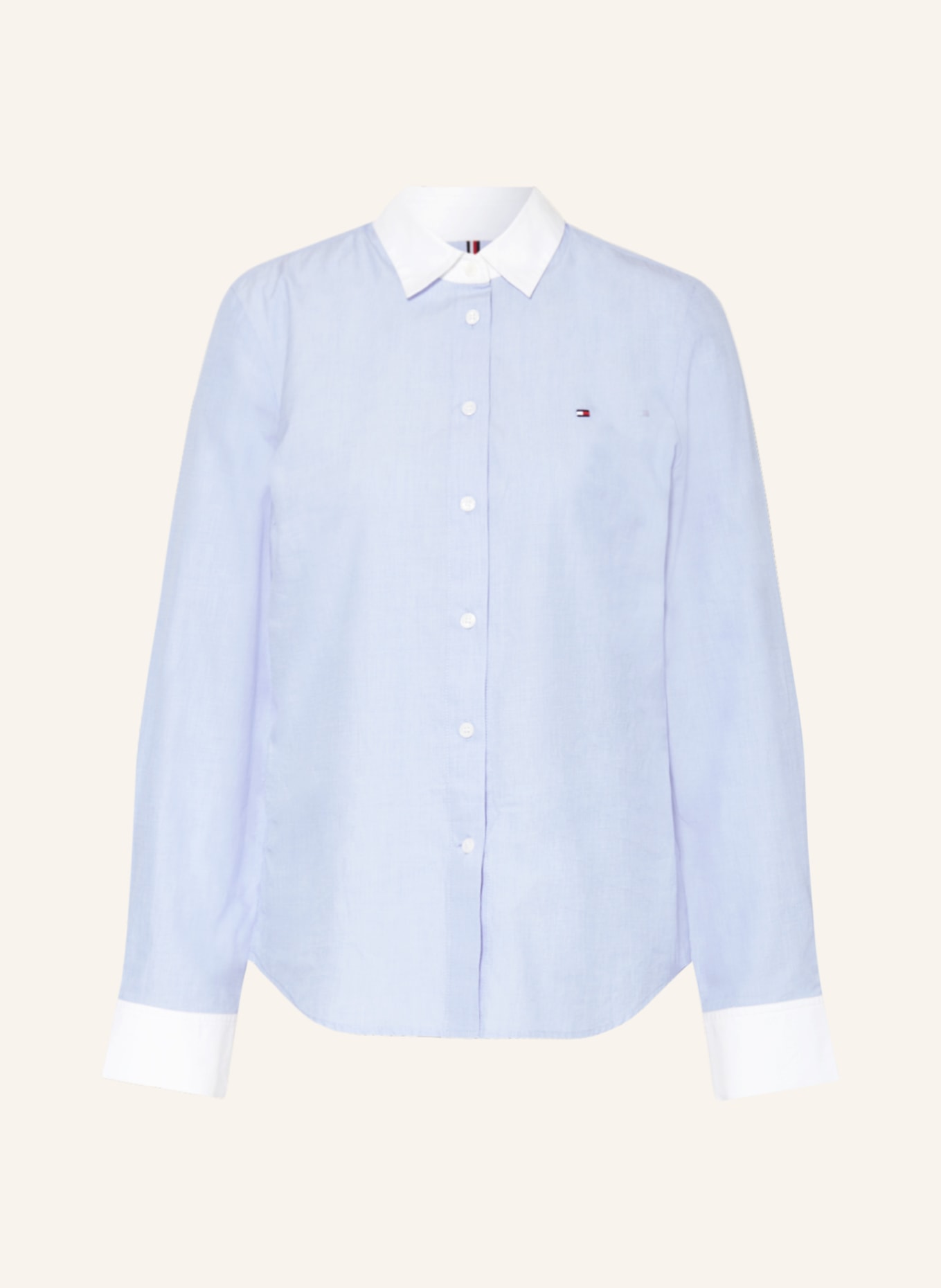TOMMY HILFIGER Shirt blouse, Color: LIGHT BLUE/ WHITE (Image 1)