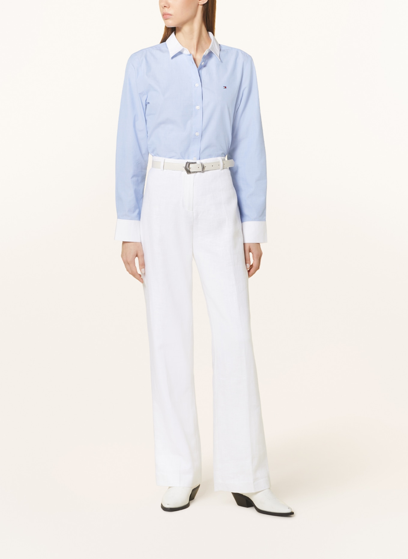 TOMMY HILFIGER Shirt blouse, Color: LIGHT BLUE/ WHITE (Image 2)