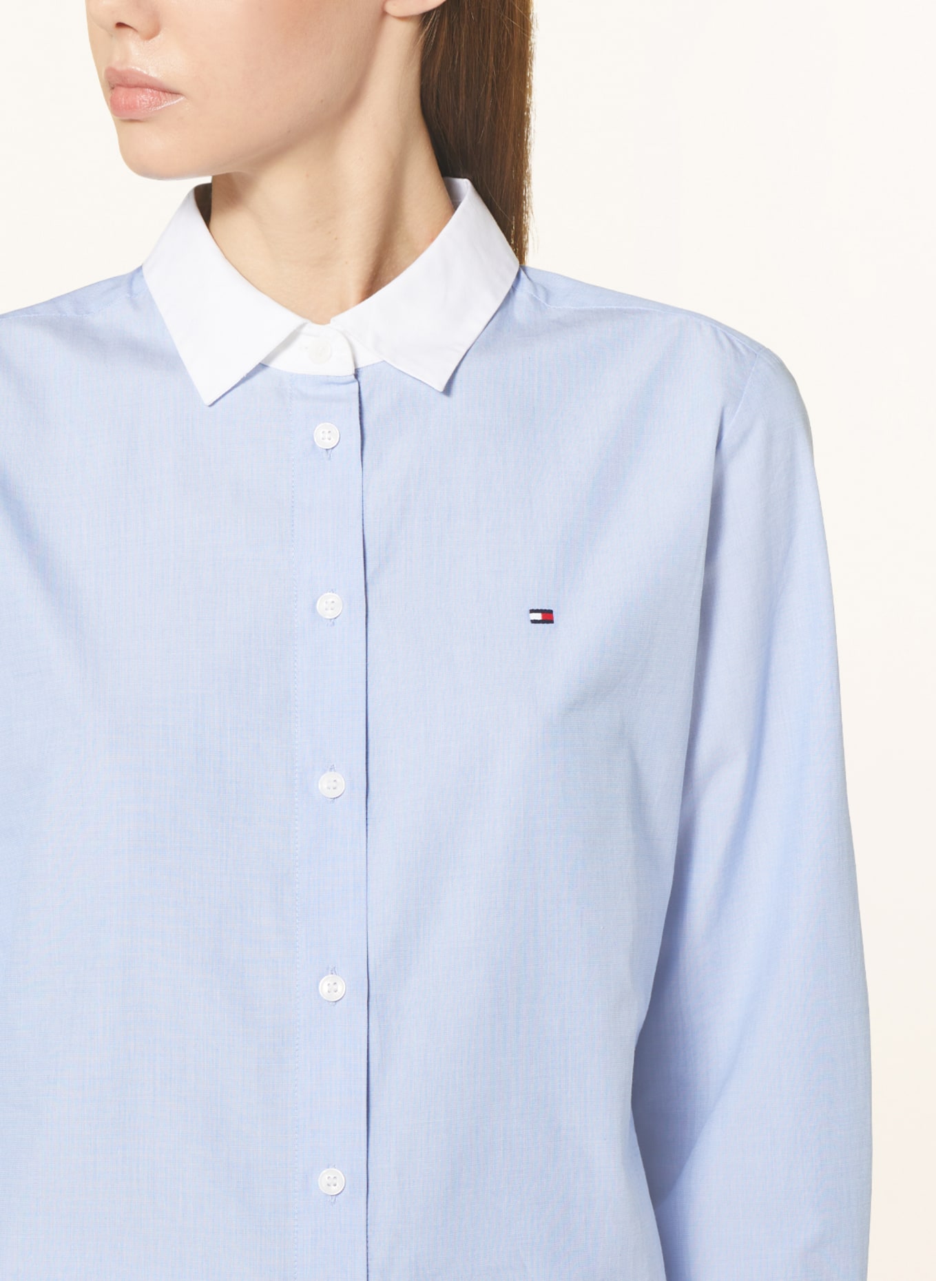 TOMMY HILFIGER Shirt blouse, Color: LIGHT BLUE/ WHITE (Image 4)