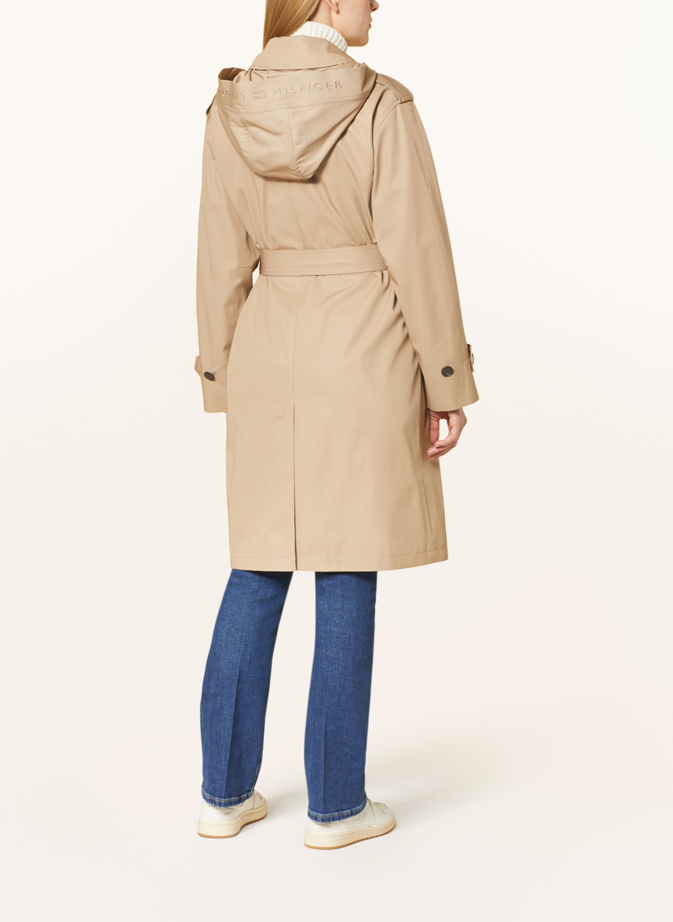 TOMMY HILFIGER Trench coat with detachable hood, Color: BEIGE (Image 3)