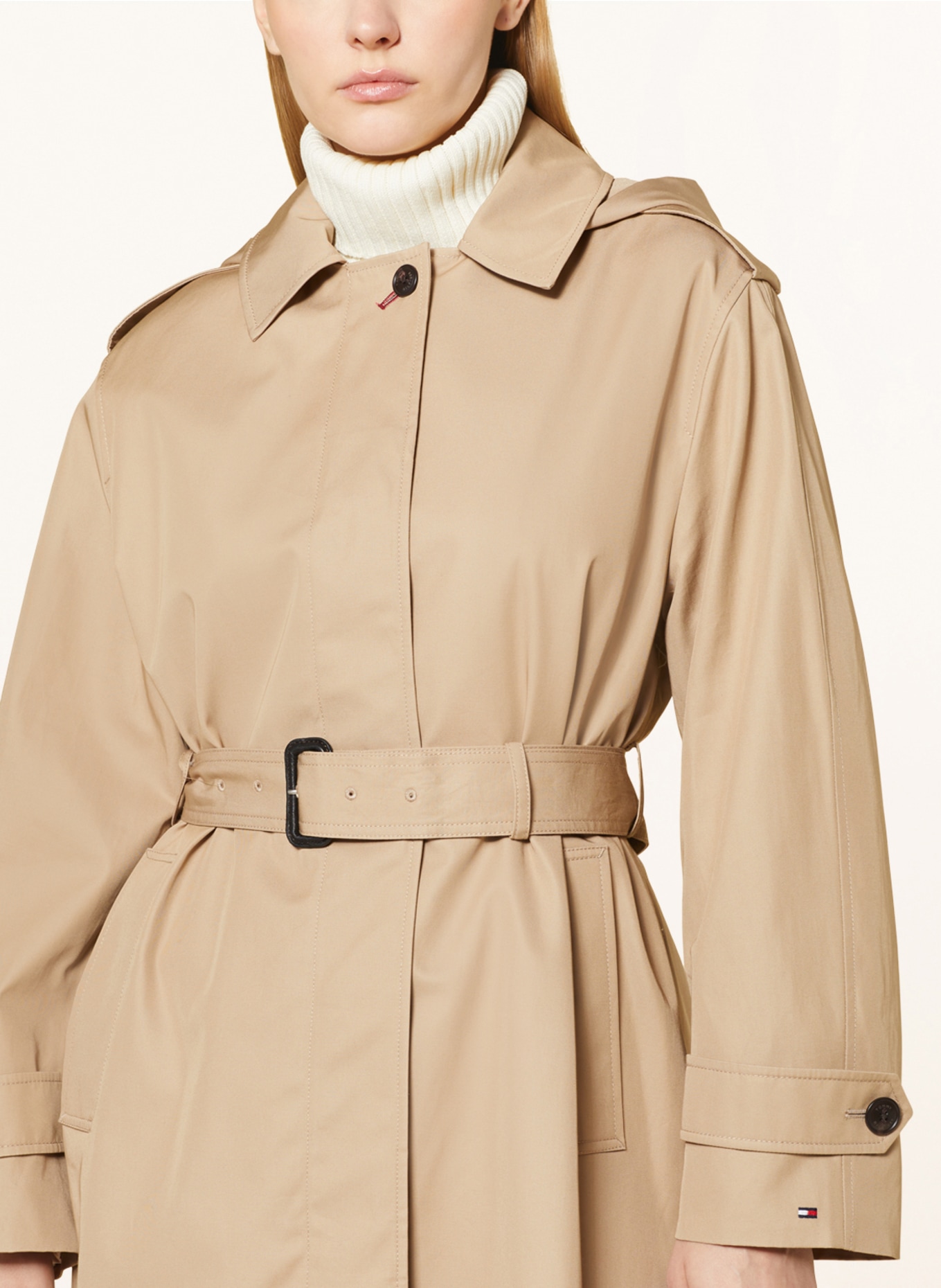 TOMMY HILFIGER Trench coat with detachable hood, Color: BEIGE (Image 5)