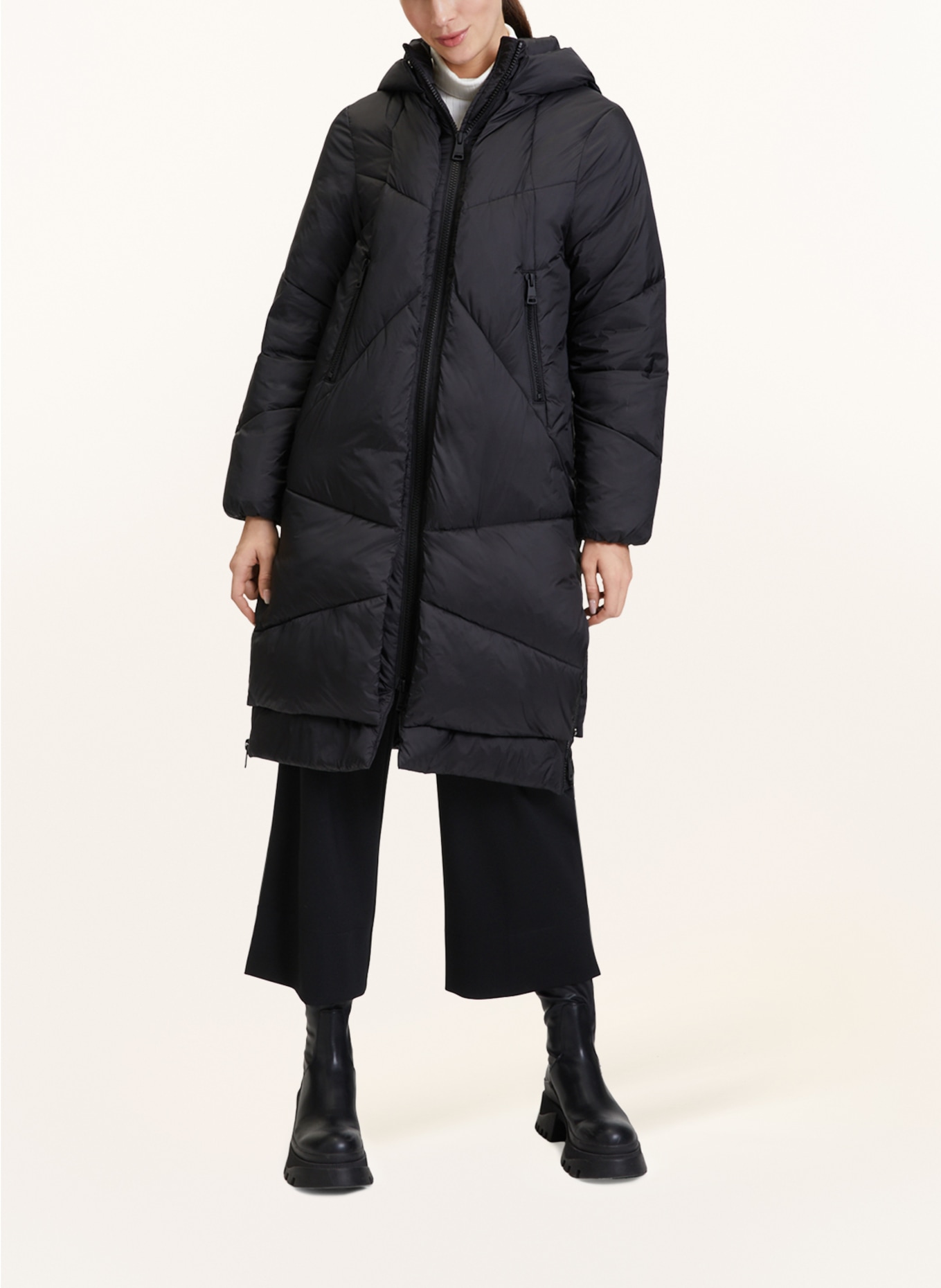 CARTOON Quilted coat, Color: BLACK (Image 2)