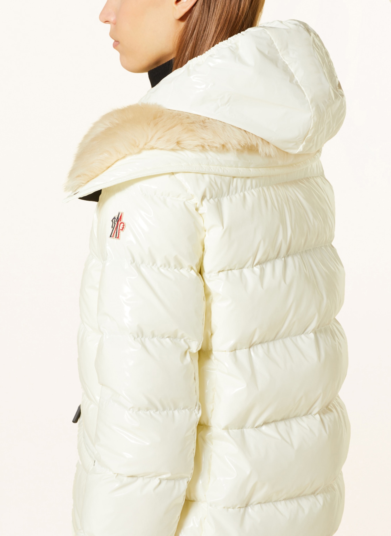 MONCLER GRENOBLE Down ski jacket ARABBA with real fur, Color: ECRU (Image 5)