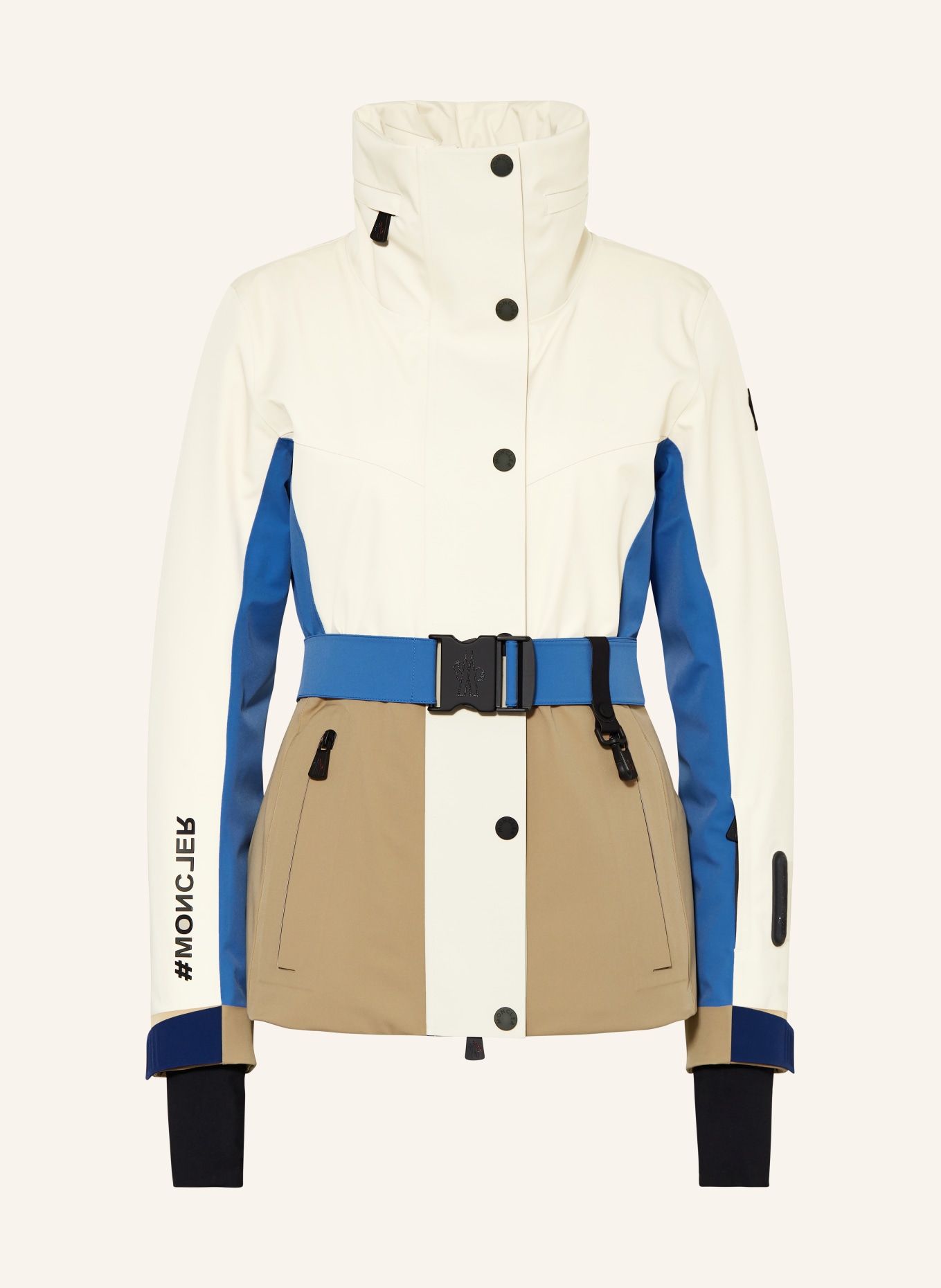 MONCLER GRENOBLE Ski jacket HAINET, Color: ECRU/ BLUE/ BEIGE (Image 1)