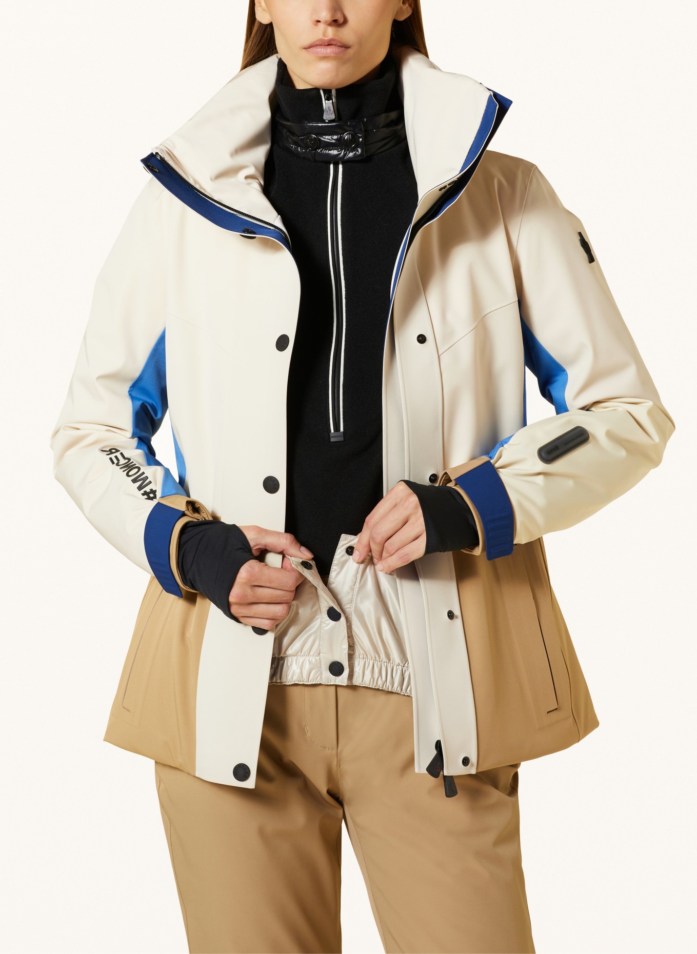 MONCLER GRENOBLE Ski jacket HAINET, Color: ECRU/ BLUE/ BEIGE (Image 7)