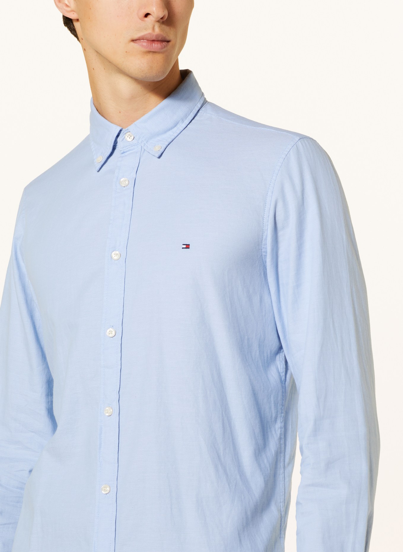 TOMMY HILFIGER Shirt FLEX slim fit, Color: LIGHT BLUE (Image 4)