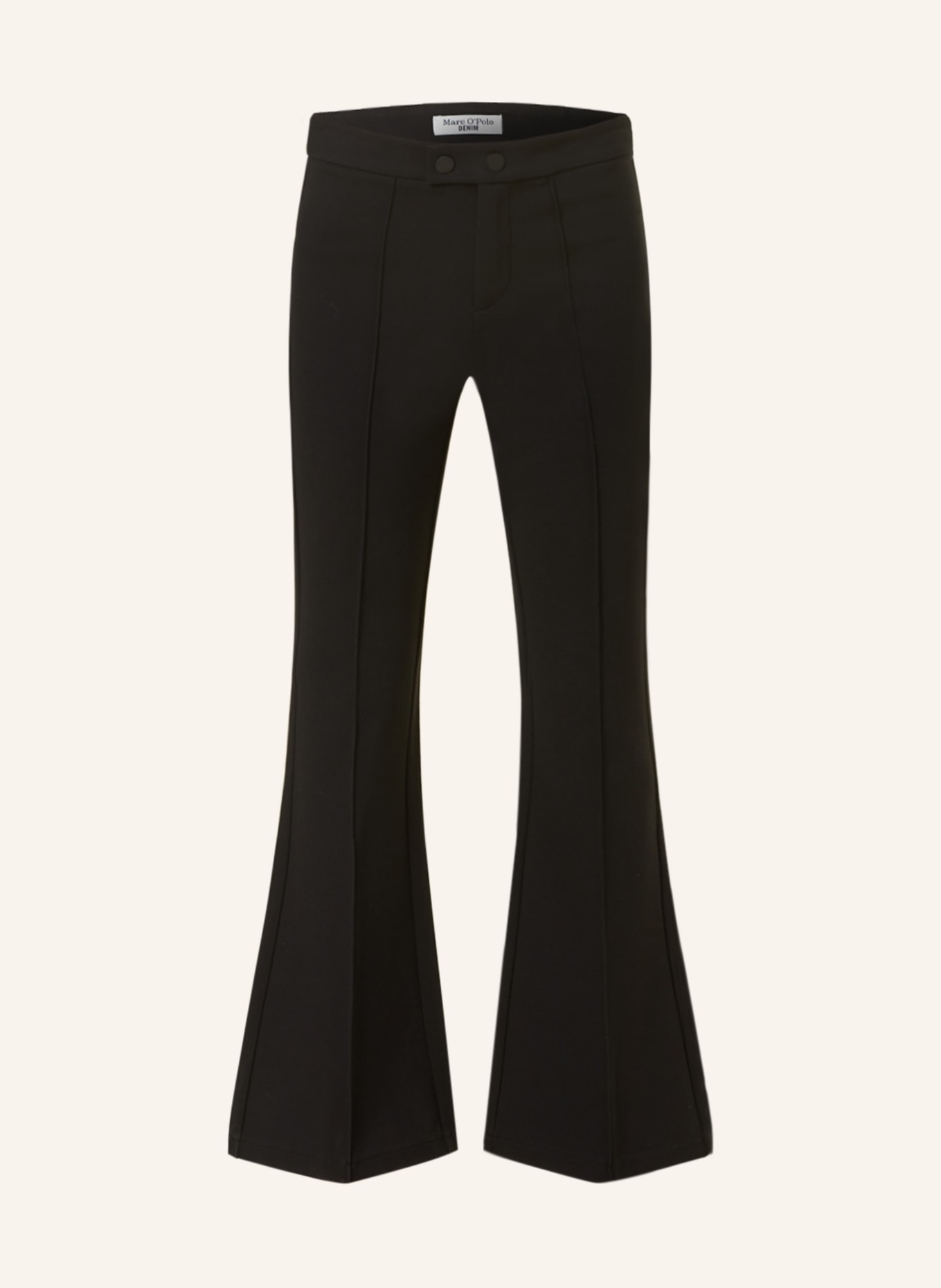 Marc O'Polo DENIM Bootcut trousers made of jersey, Color: BLACK (Image 1)