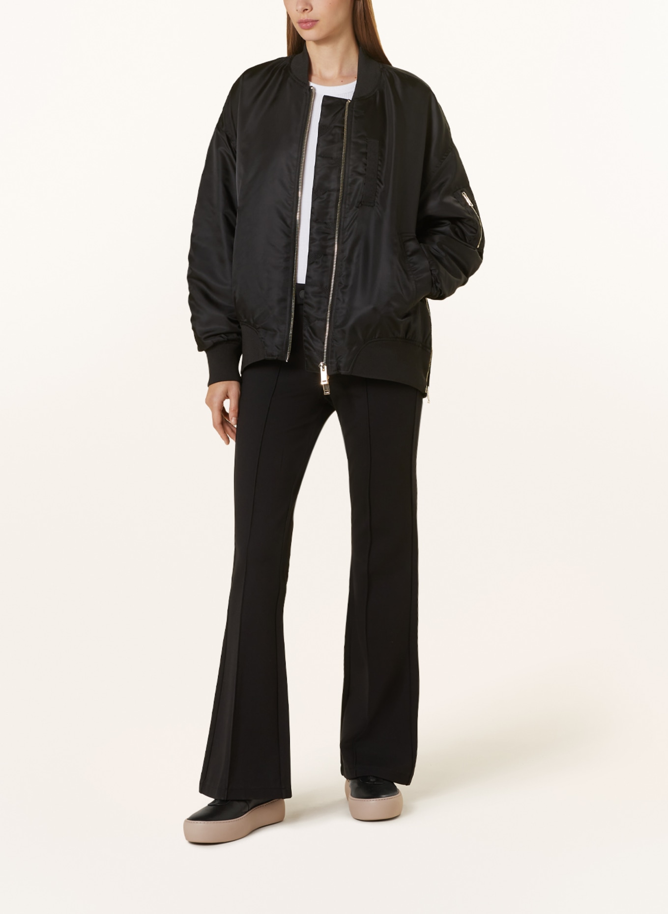 Marc O'Polo DENIM Bootcut trousers made of jersey, Color: BLACK (Image 2)