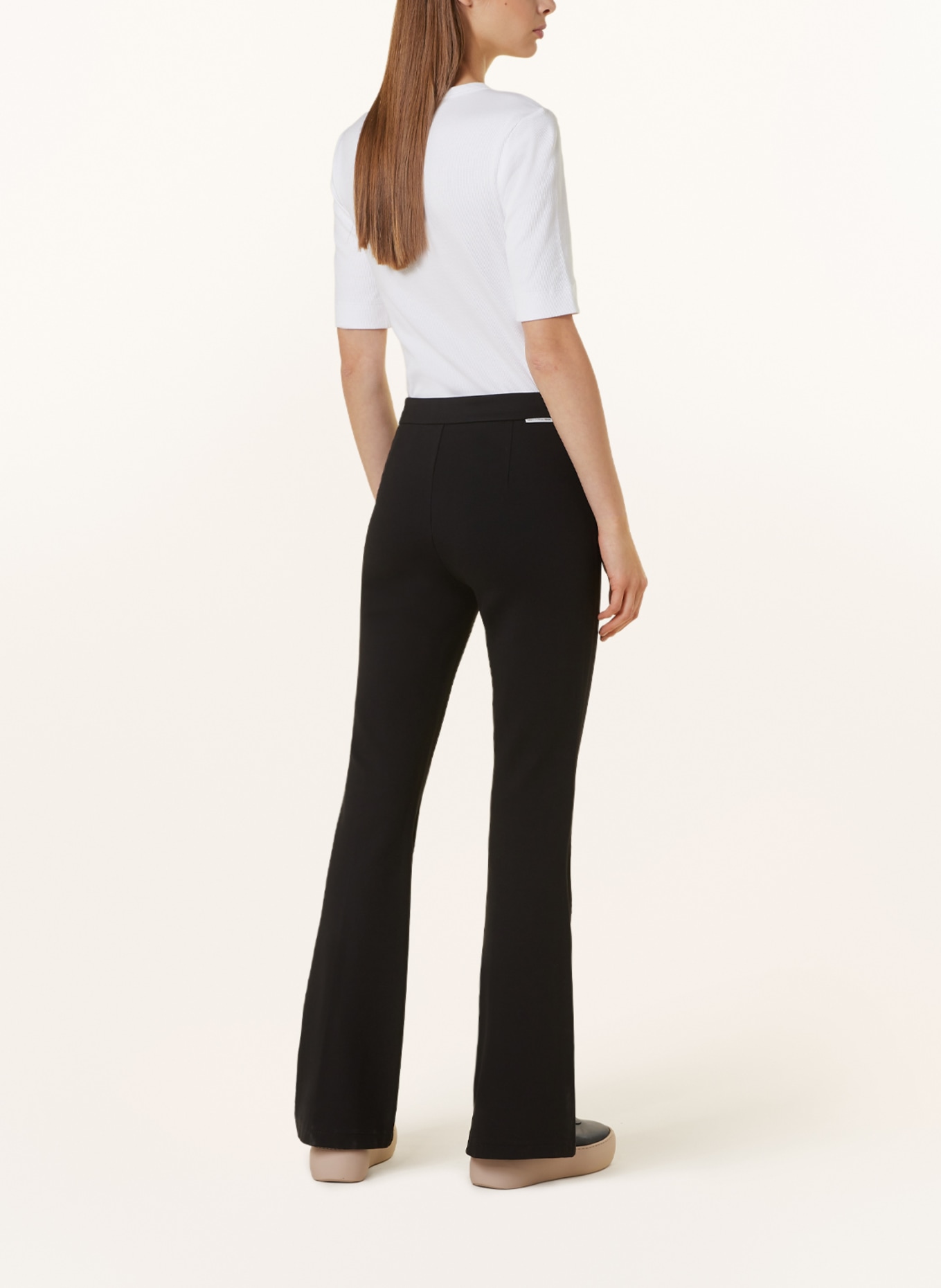 Marc O'Polo DENIM Bootcut trousers made of jersey, Color: BLACK (Image 3)