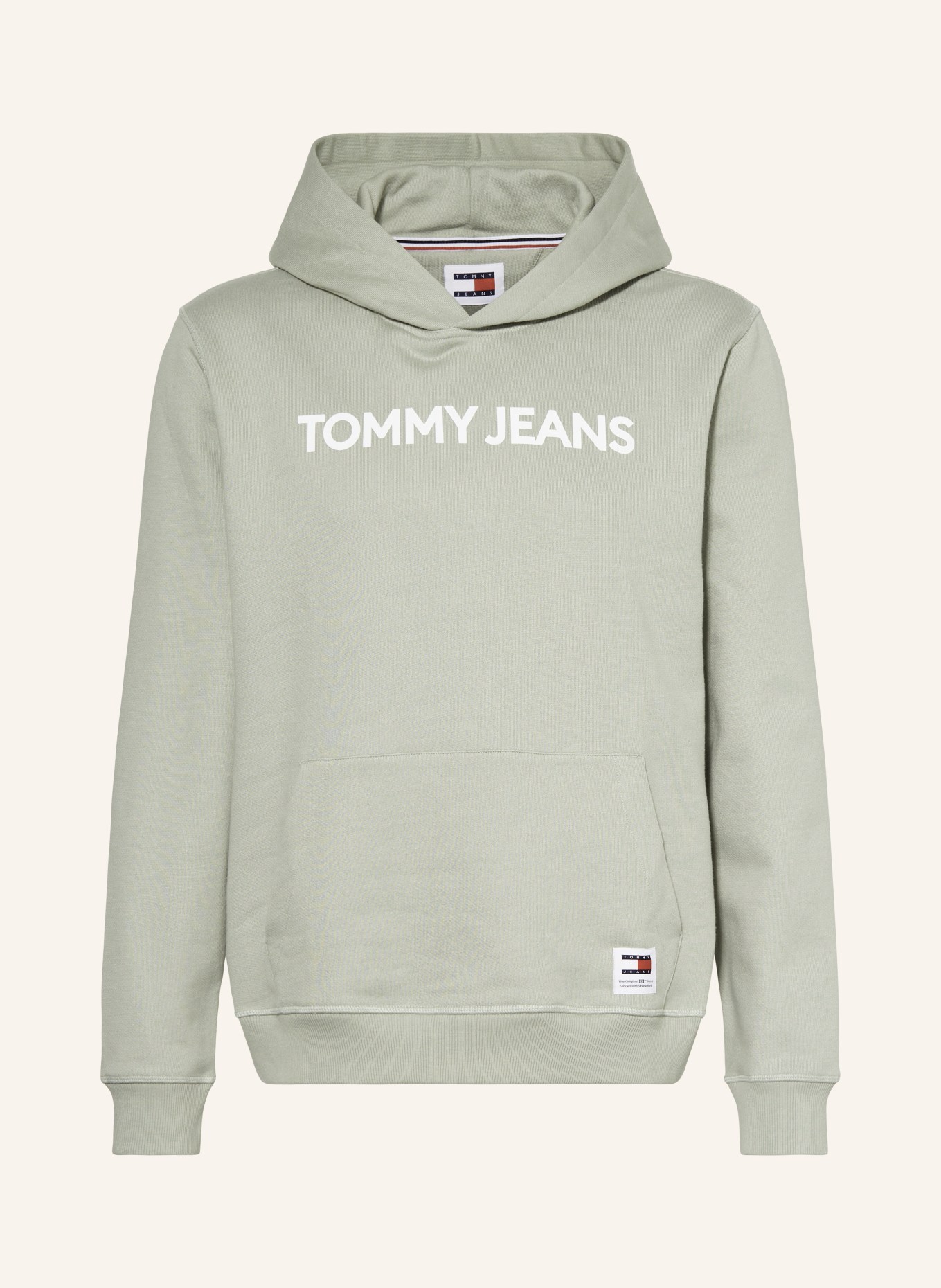 TOMMY JEANS Hoodie in olive white