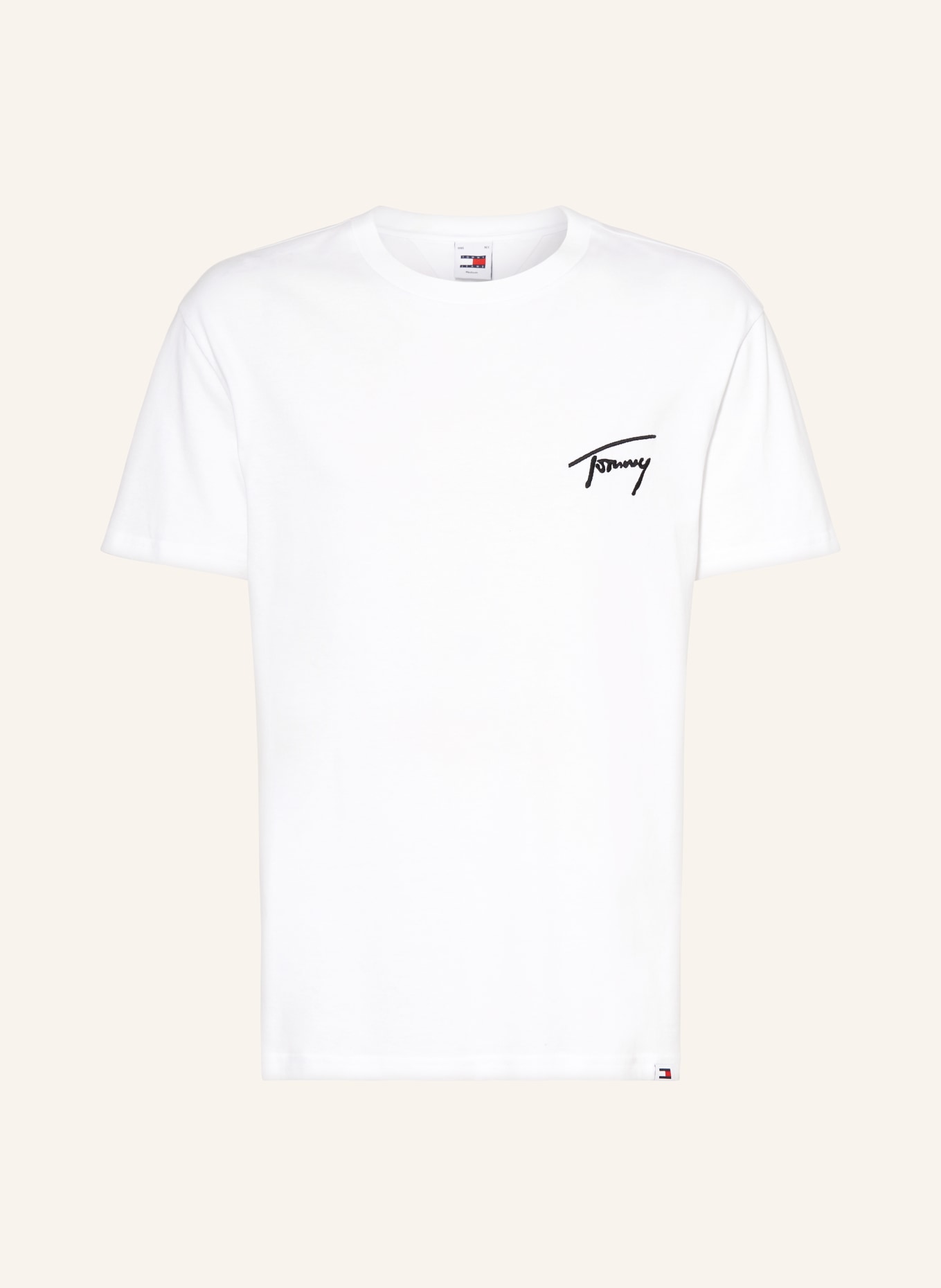 TOMMY JEANS T-shirt, Color: WHITE/ BLACK (Image 1)