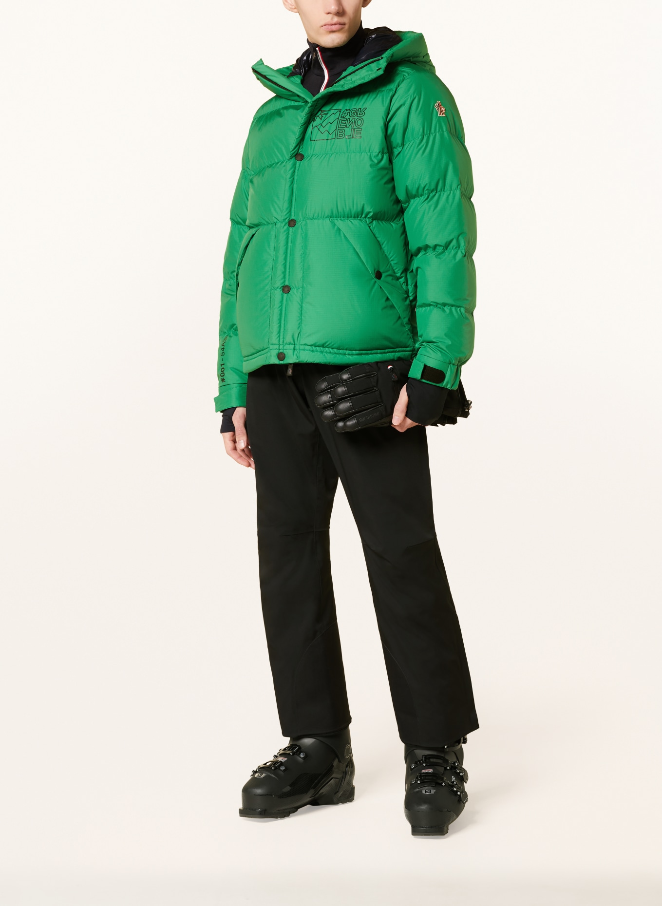 MONCLER GRENOBLE Down ski jacket CRISTAUX, Color: GREEN (Image 2)