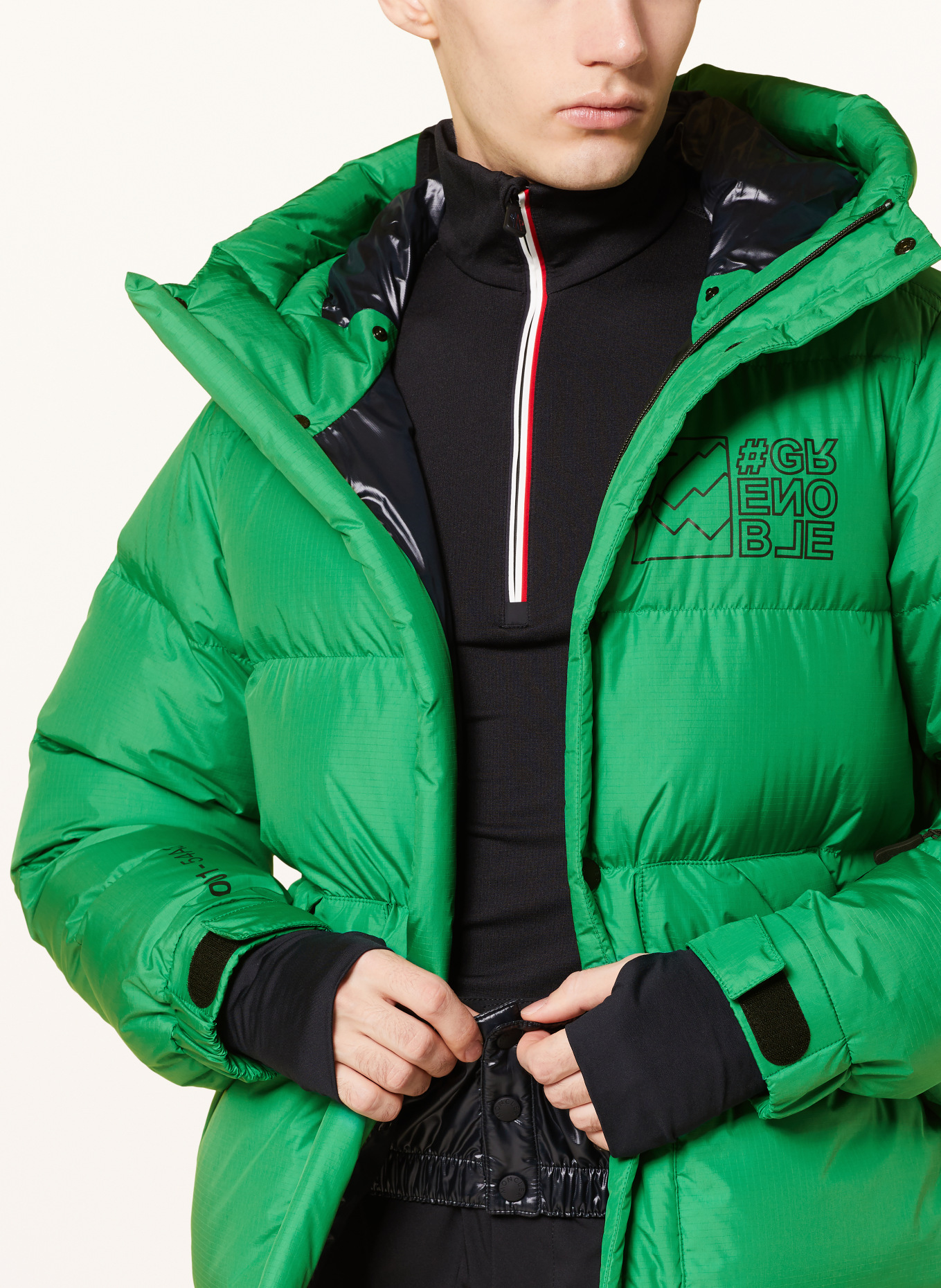 MONCLER GRENOBLE Down ski jacket CRISTAUX, Color: GREEN (Image 7)