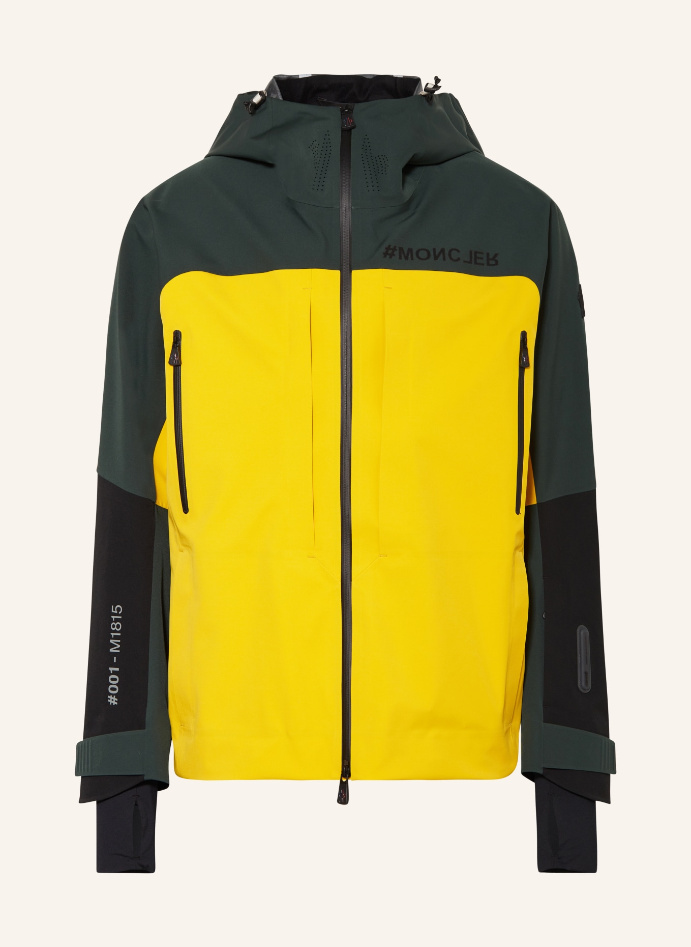 MONCLER GRENOBLE Lyžařská bunda BRIZON, Barva: TMAVĚ ZELENÁ/ TMAVĚ ŽLUTÁ/ ČERNÁ (Obrázek 1)