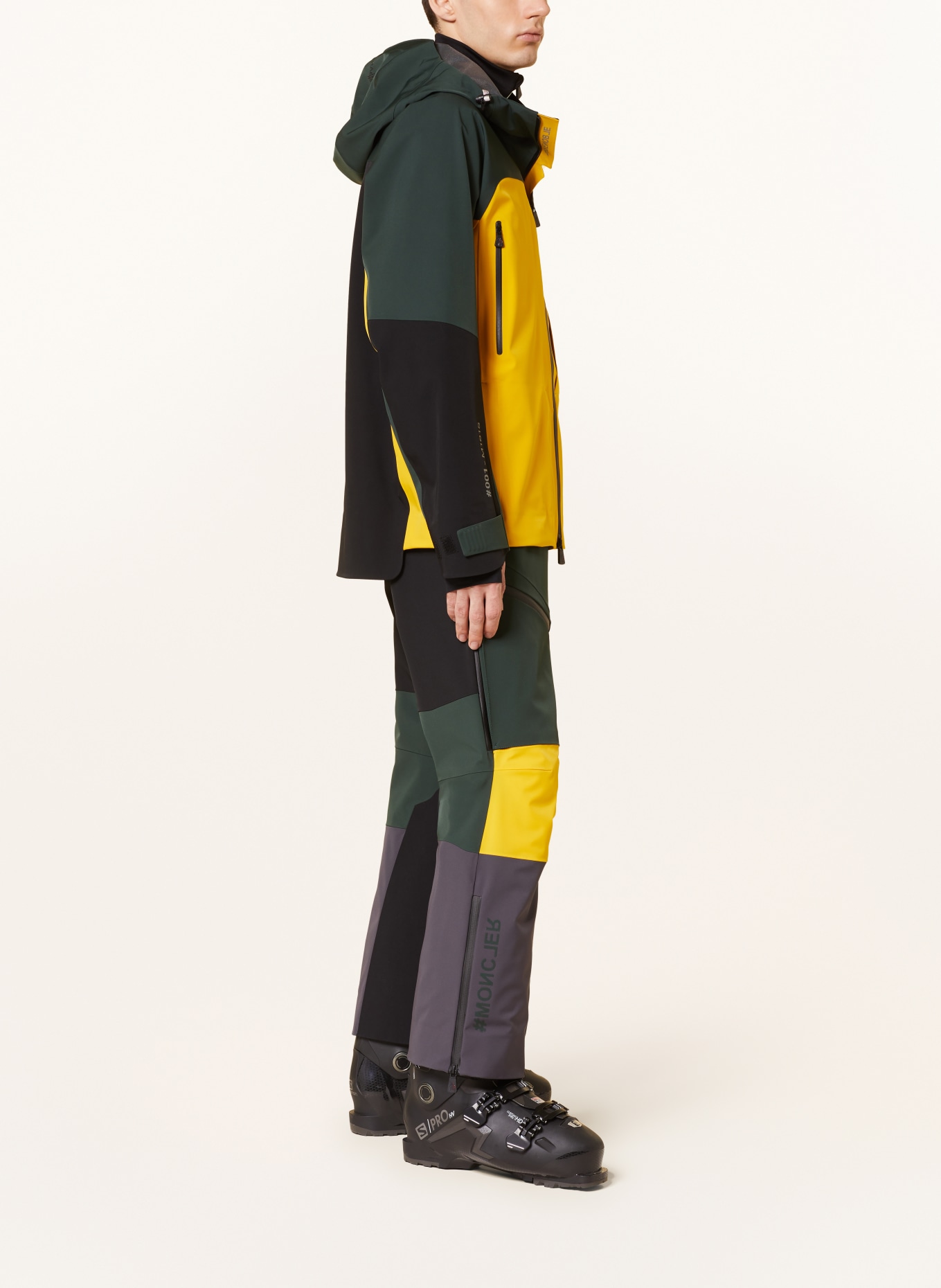 MONCLER GRENOBLE Ski jacket BRIZON, Color: DARK GREEN/ DARK YELLOW/ BLACK (Image 3)