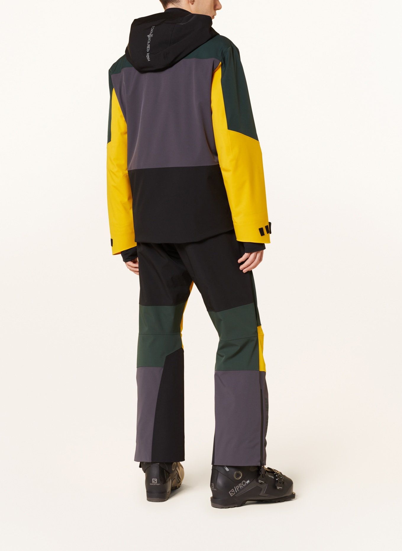MONCLER GRENOBLE Down ski jacket CERNIAT, Color: BLACK/ DARK GREEN/ DARK YELLOW (Image 4)