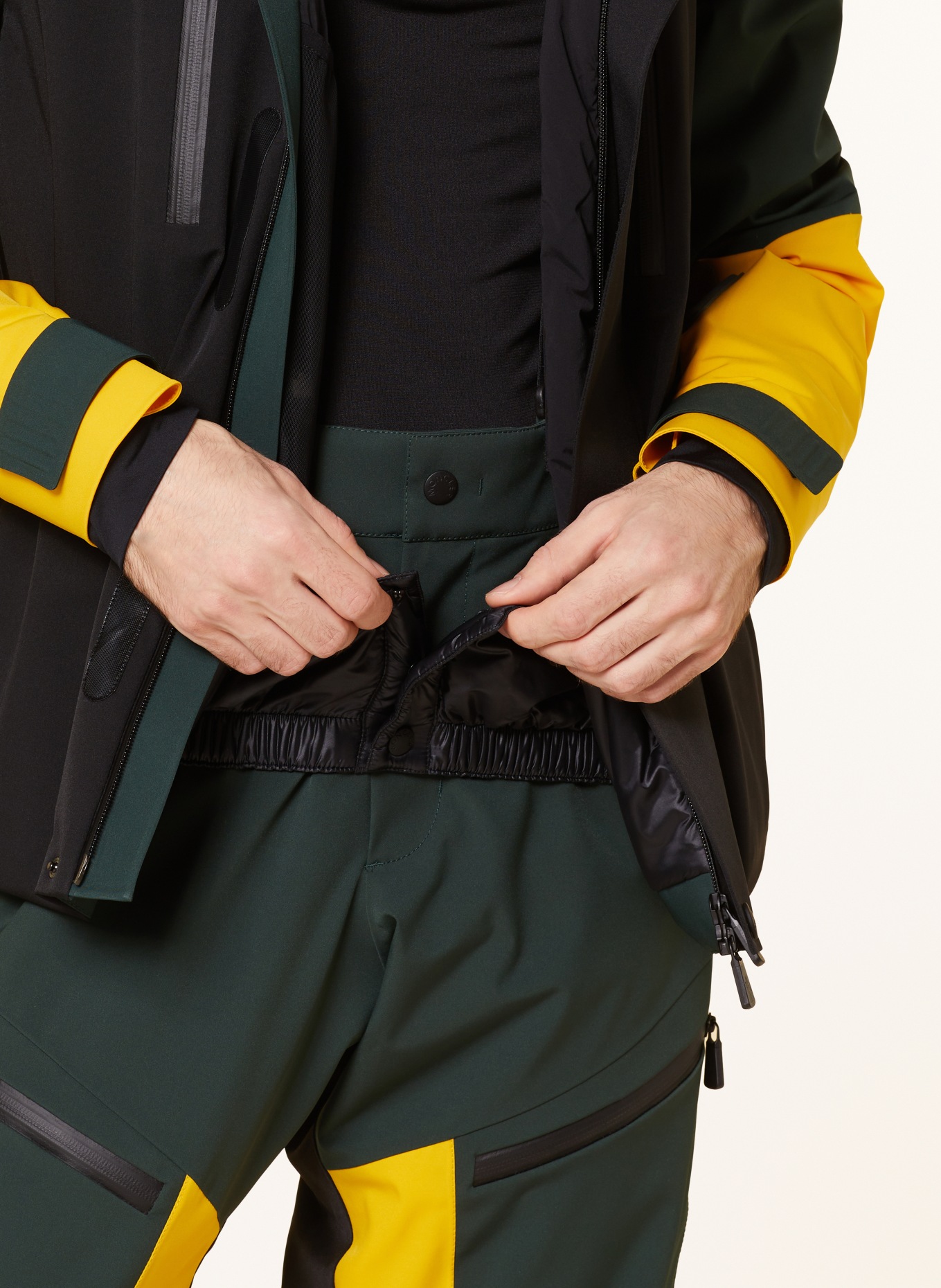 MONCLER GRENOBLE Down ski jacket CERNIAT, Color: BLACK/ DARK GREEN/ DARK YELLOW (Image 6)