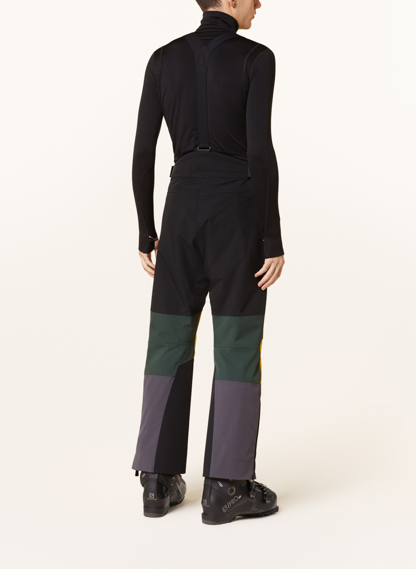 MONCLER GRENOBLE Ski pants, Color: BLACK/ DARK GREEN/ DARK YELLOW (Image 3)