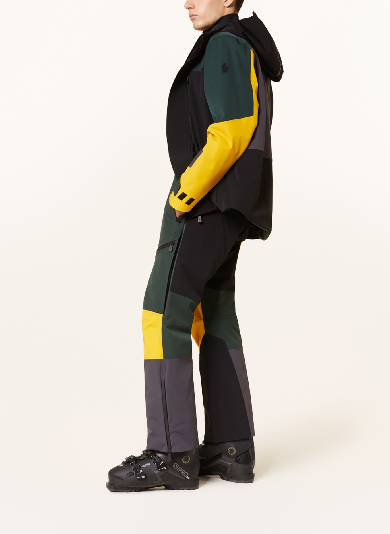 MONCLER GRENOBLE Ski pants, Color: BLACK/ DARK GREEN/ DARK YELLOW (Image 4)