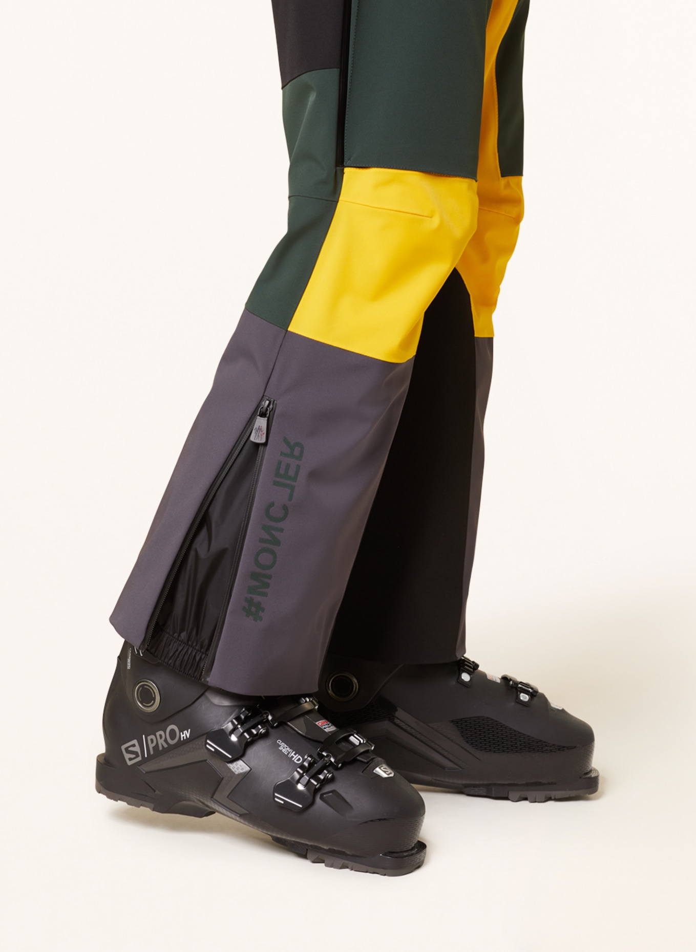 MONCLER GRENOBLE Ski pants, Color: BLACK/ DARK GREEN/ DARK YELLOW (Image 6)