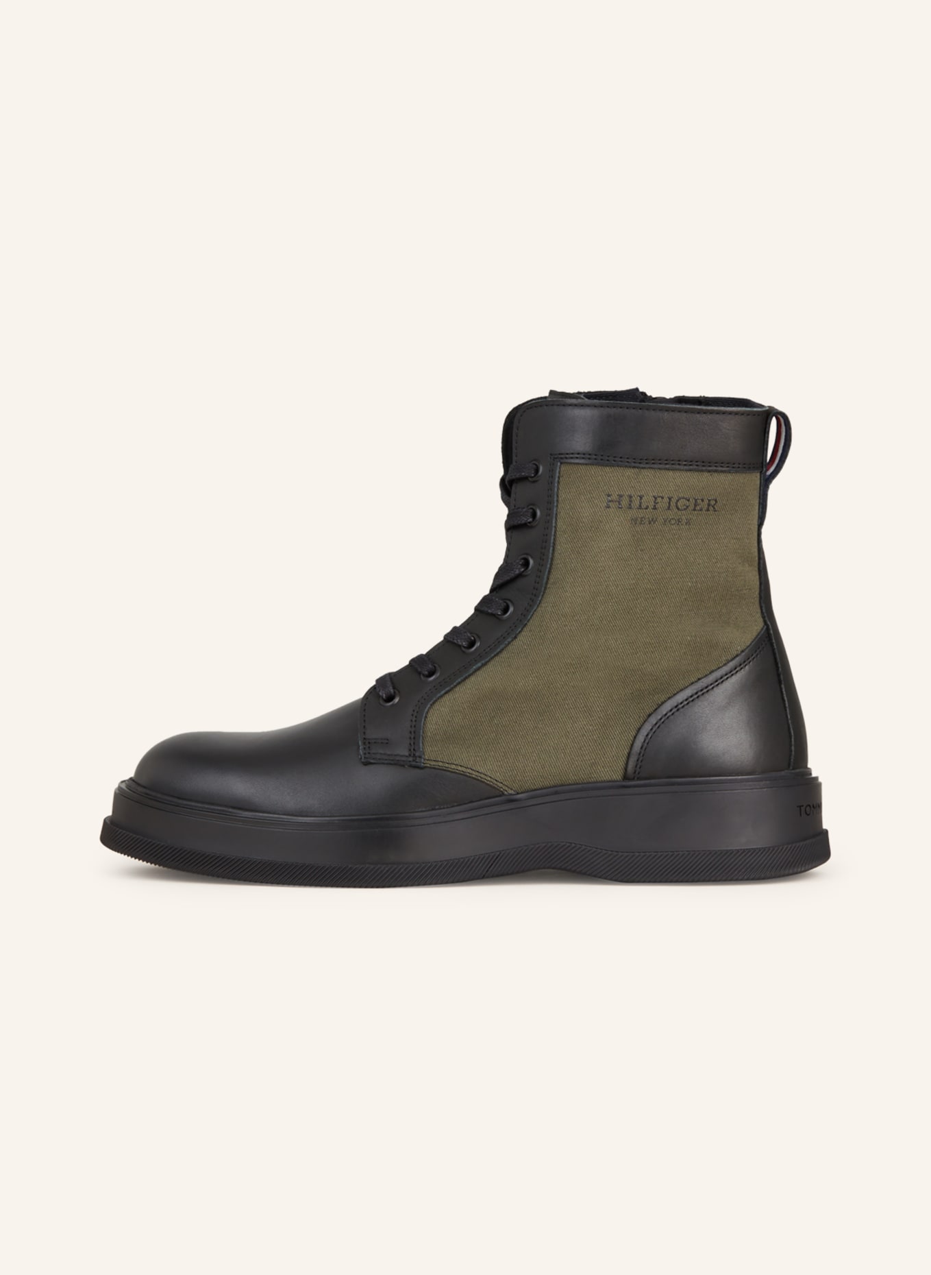 TOMMY HILFIGER Lace-up boots, Color: BLACK/ OLIVE (Image 4)