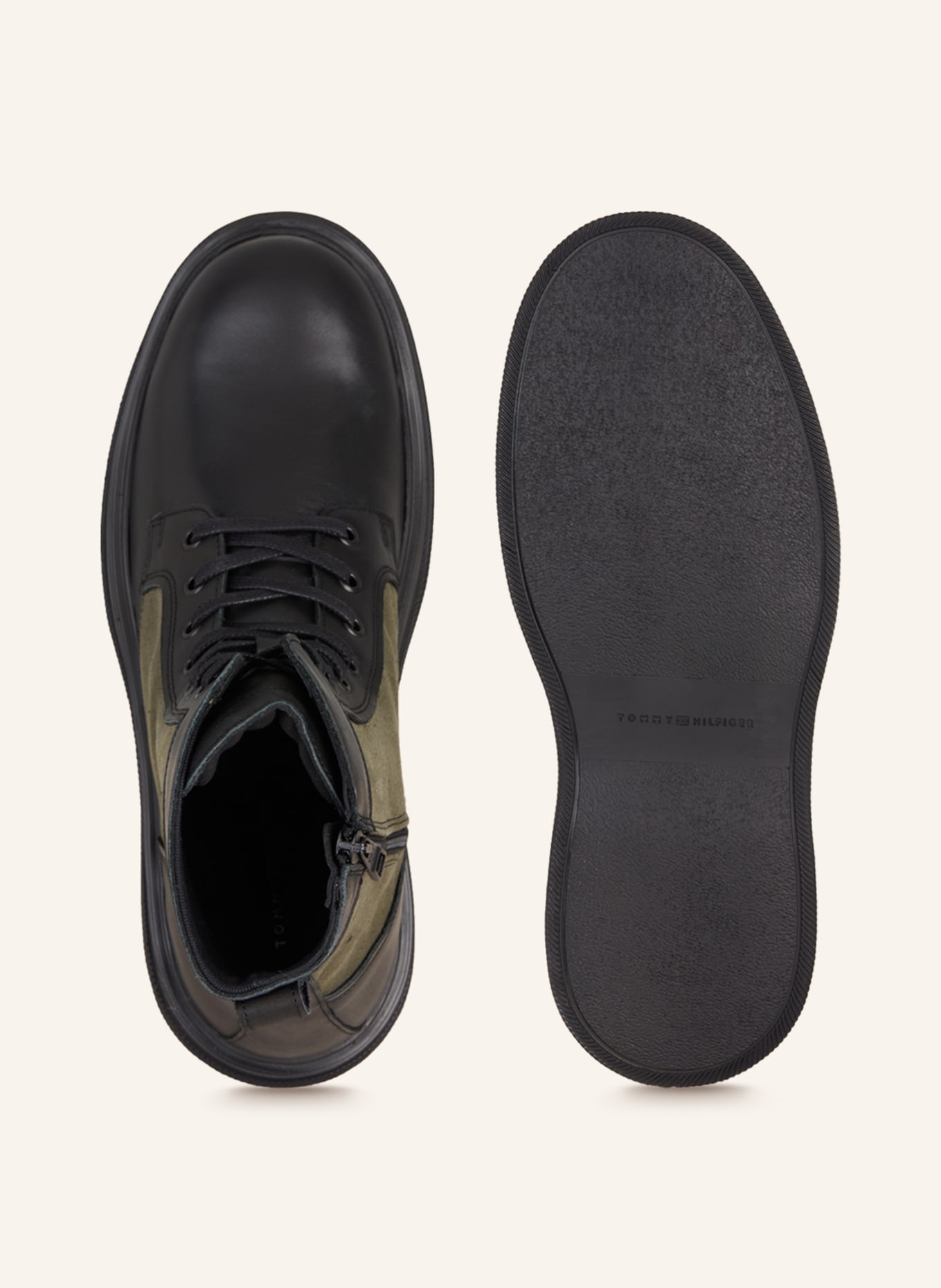 TOMMY HILFIGER Lace-up boots, Color: BLACK/ OLIVE (Image 6)