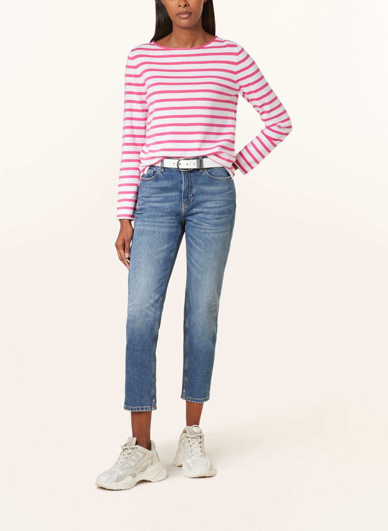 darling harbour Sweater, Color: WHITE/ PINK (Image 2)