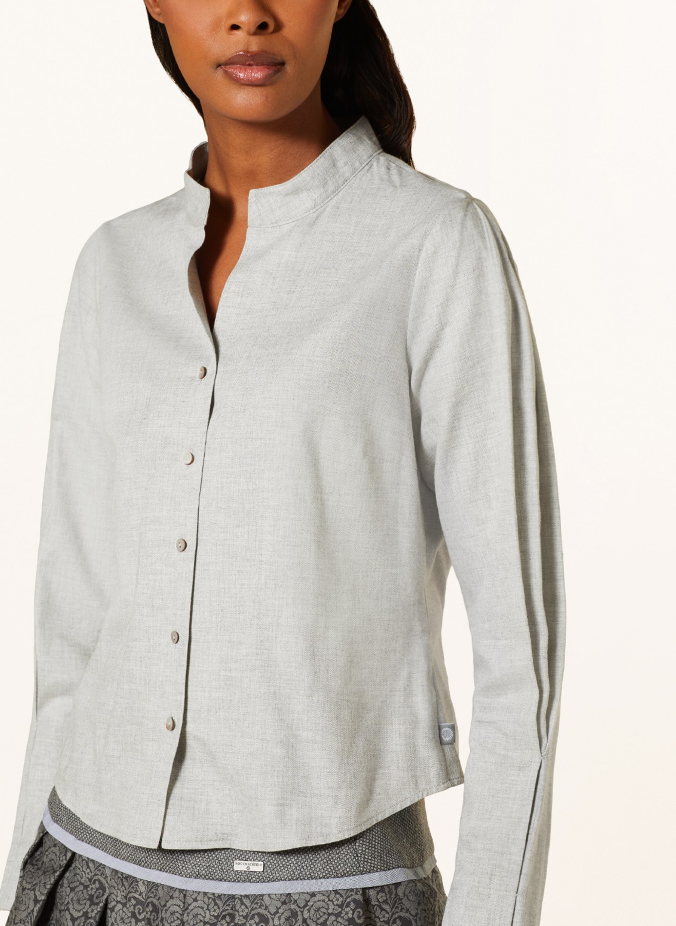ROCKMACHERIN Trachten blouse NORA, Color: GRAY (Image 4)