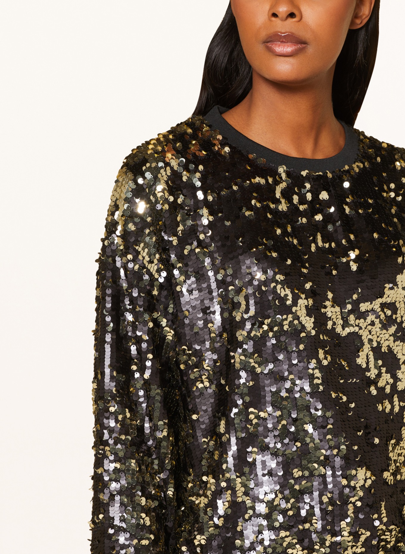lollys laundry Sweatshirt CALIFORNIALL with reversible sequins, Color: GOLD/ BLACK (Image 4)