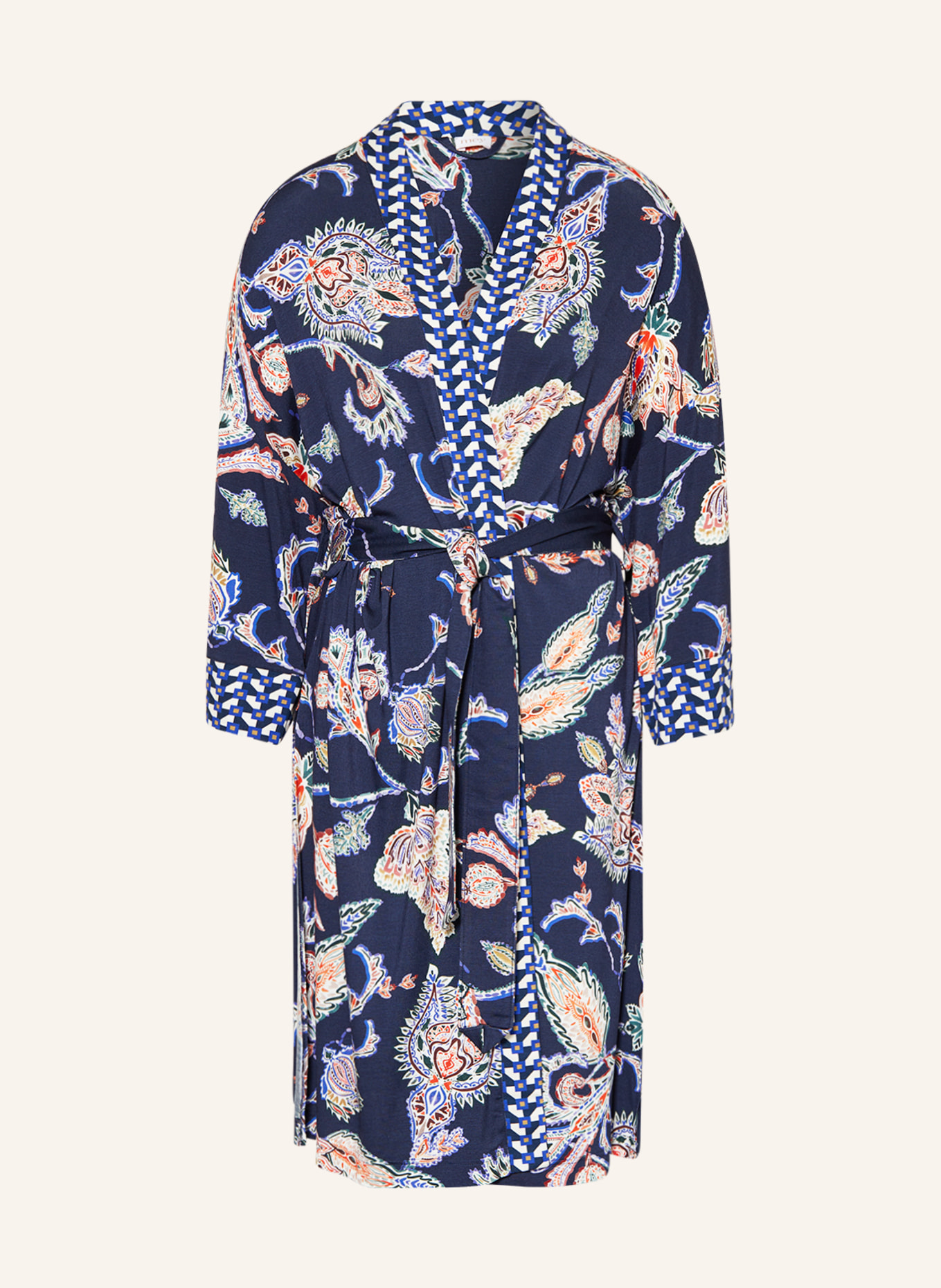 mey Damen-Kimono Serie TELIA: DUNKELBLAU / WEISS / GRÜN