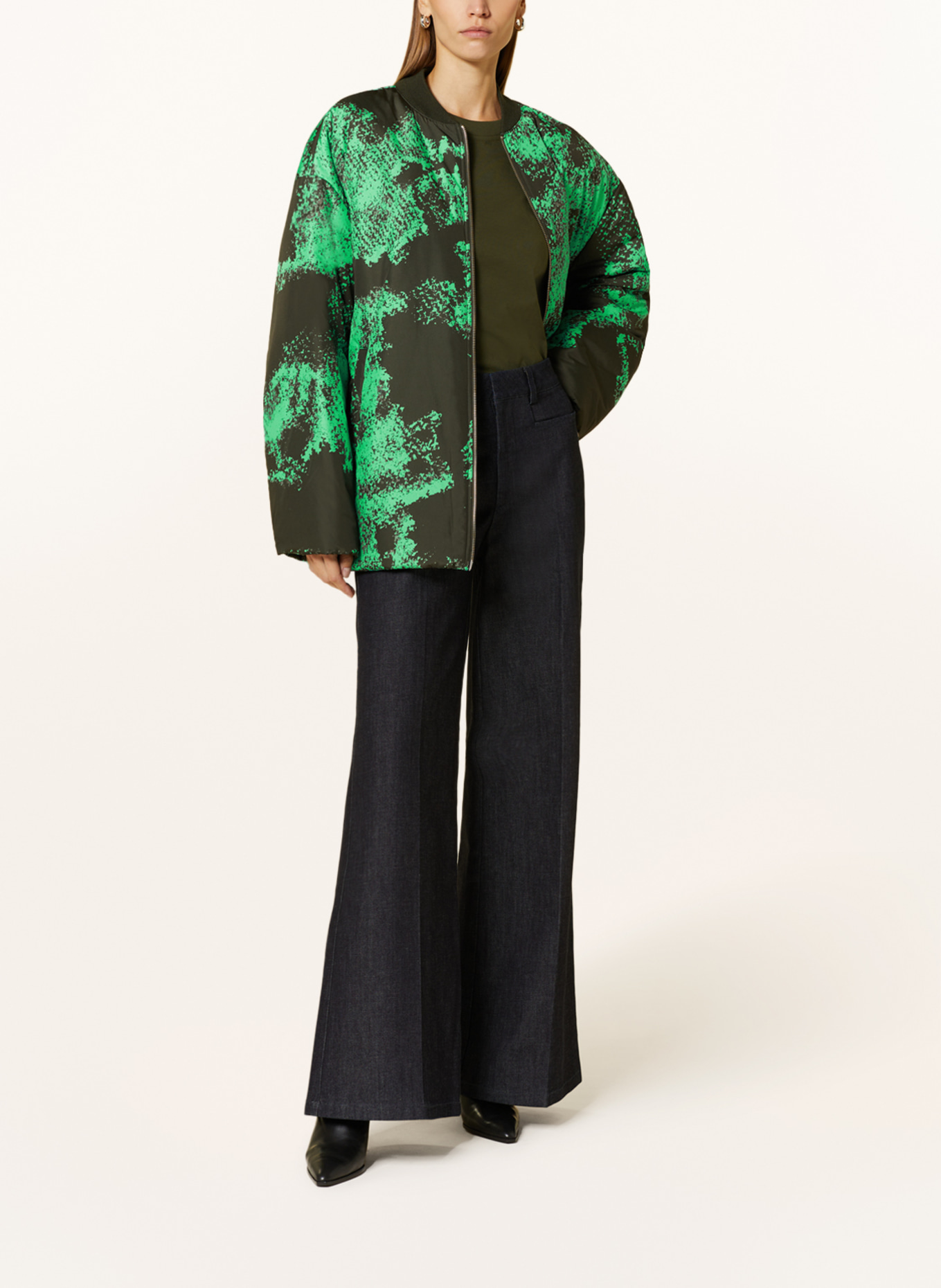 CLOSED Bomber jacket, Color: GREEN/ DARK GREEN (Image 2)