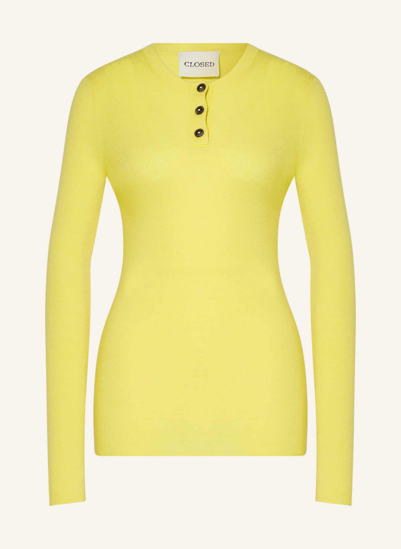 CLOSED Henley-Shirt, Farbe: GELB(Bild null)