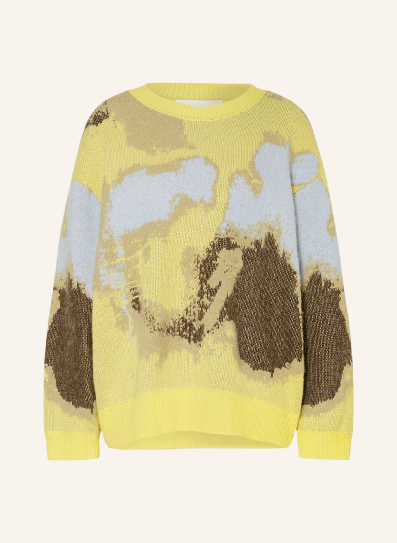 CLOSED Sweater, Color: YELLOW/ DARK BROWN/ LIGHT BLUE (Image 1)