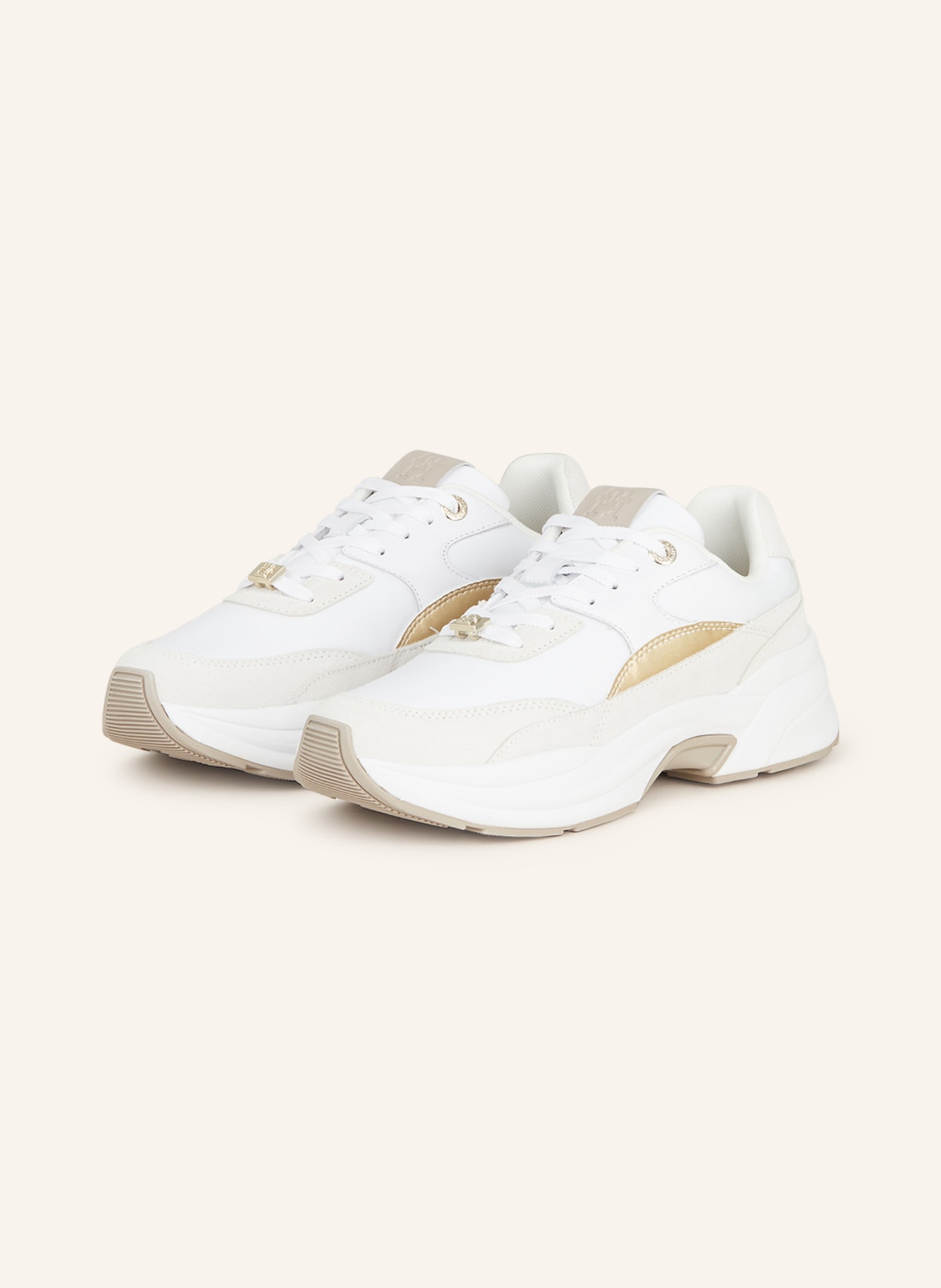 TOMMY HILFIGER Sneakers, Color: WHITE/ BEIGE (Image 1)