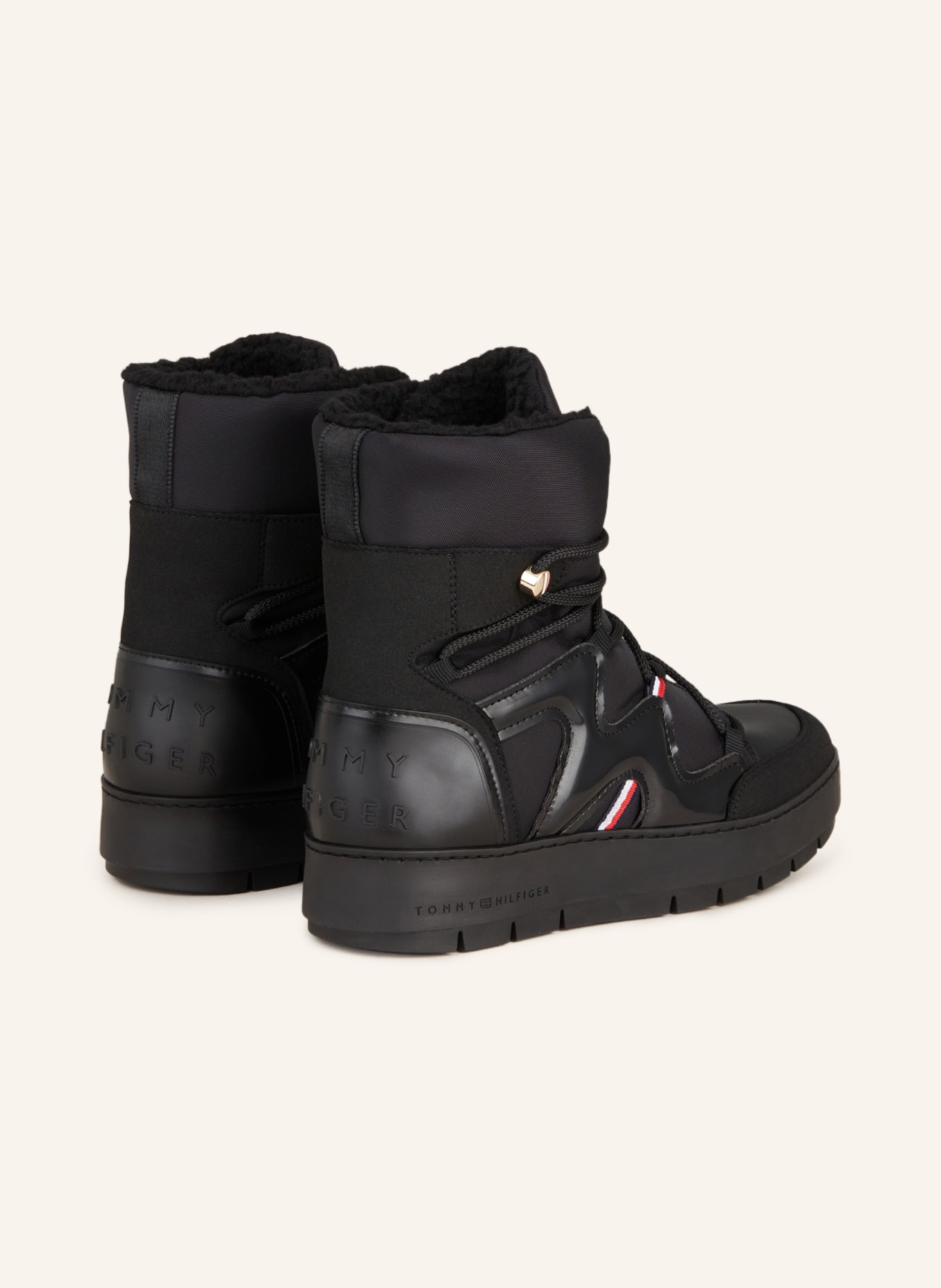 in HILFIGER TOMMY black boots Lace-up