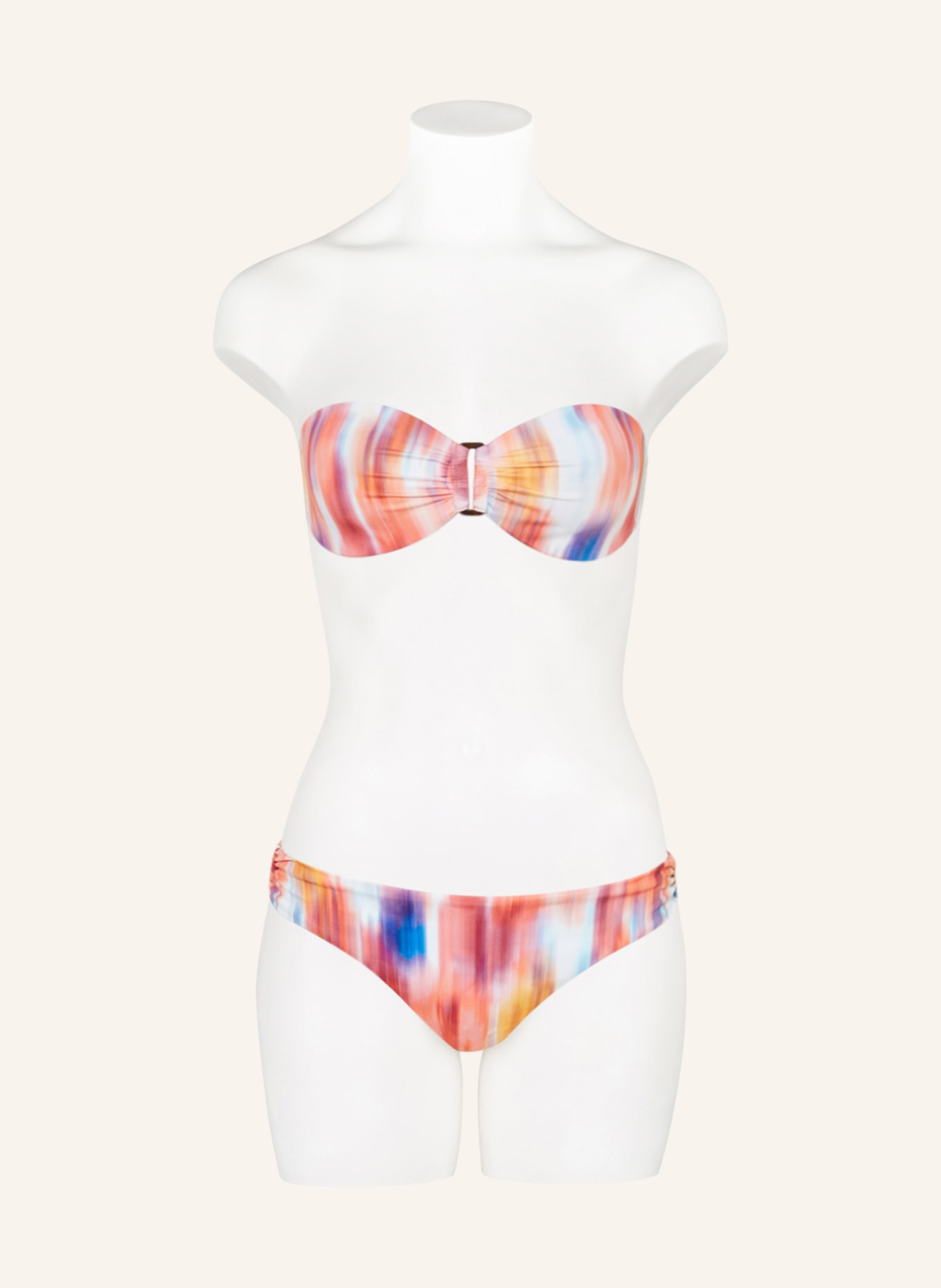 VILEBREQUIN Bandeau-Bikini-Top LUNE IKAT FLOWERS, Farbe: HELLROT/ HELLBLAU/ DUNKELGELB (Bild 2)