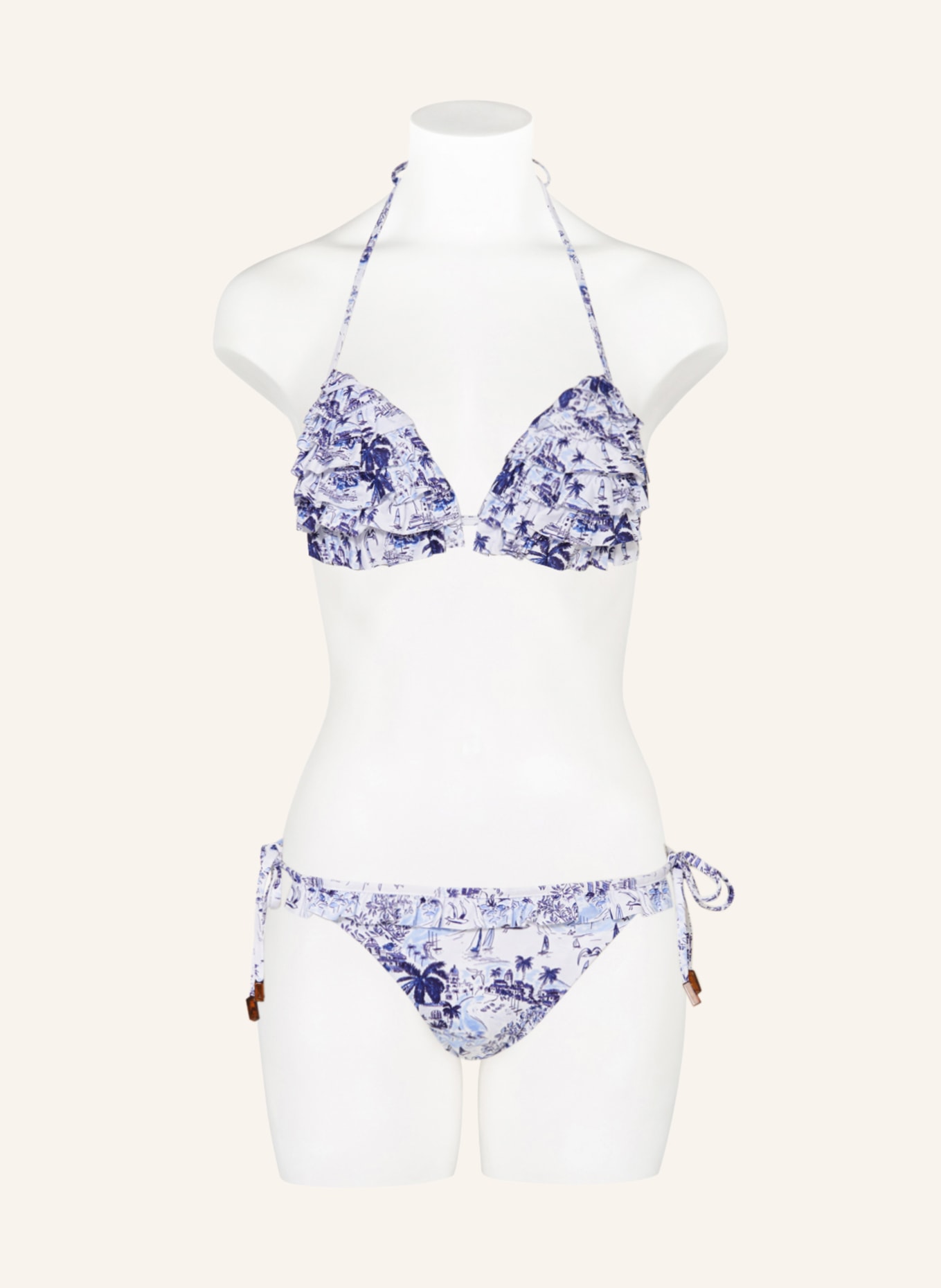 VILEBREQUIN Push-up-Bikini-Top RIVIERA FLEURLY, Farbe: WEISS/ DUNKELBLAU/ HELLBLAU (Bild 2)