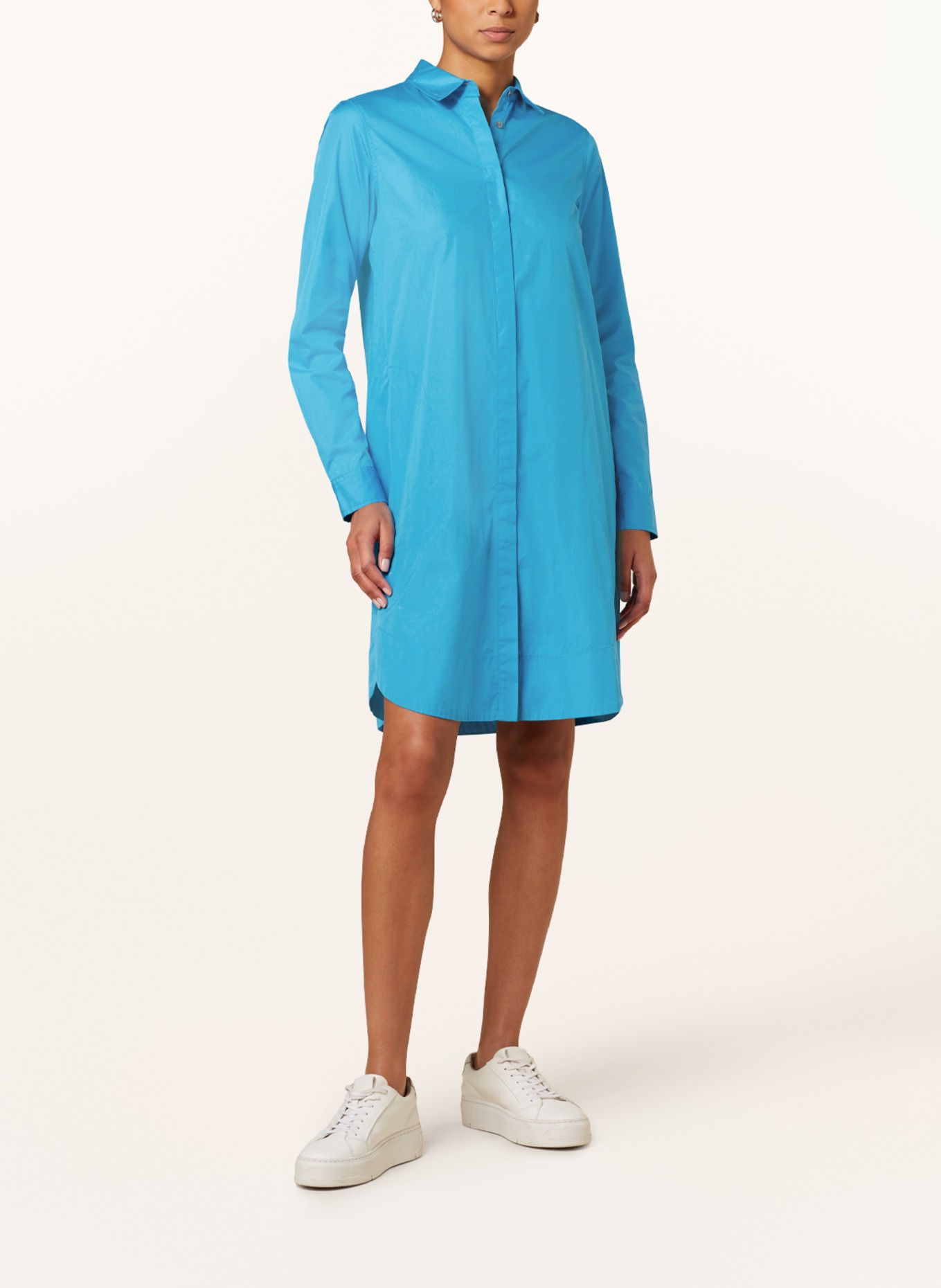 0039 ITALY Shirt dress GRACIA NEW made of linen, Color: TURQUOISE (Image 2)