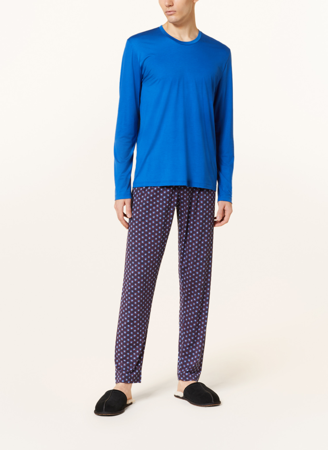 mey Pajama pants ELEMENTS series, Color: DARK BLUE/ BLUE/ RED (Image 2)
