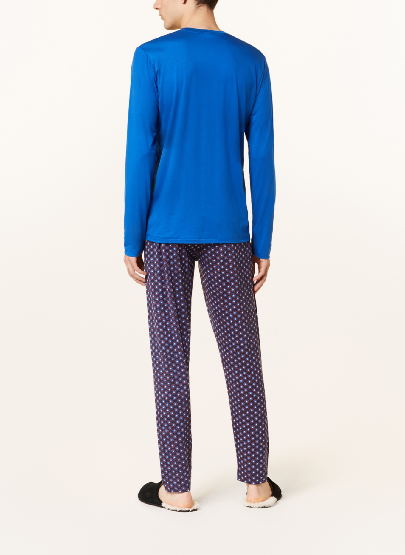 mey Pajama pants ELEMENTS series, Color: DARK BLUE/ BLUE/ RED (Image 3)