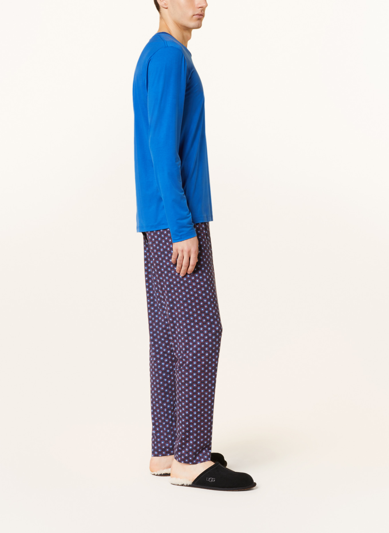 mey Pajama pants ELEMENTS series, Color: DARK BLUE/ BLUE/ RED (Image 4)