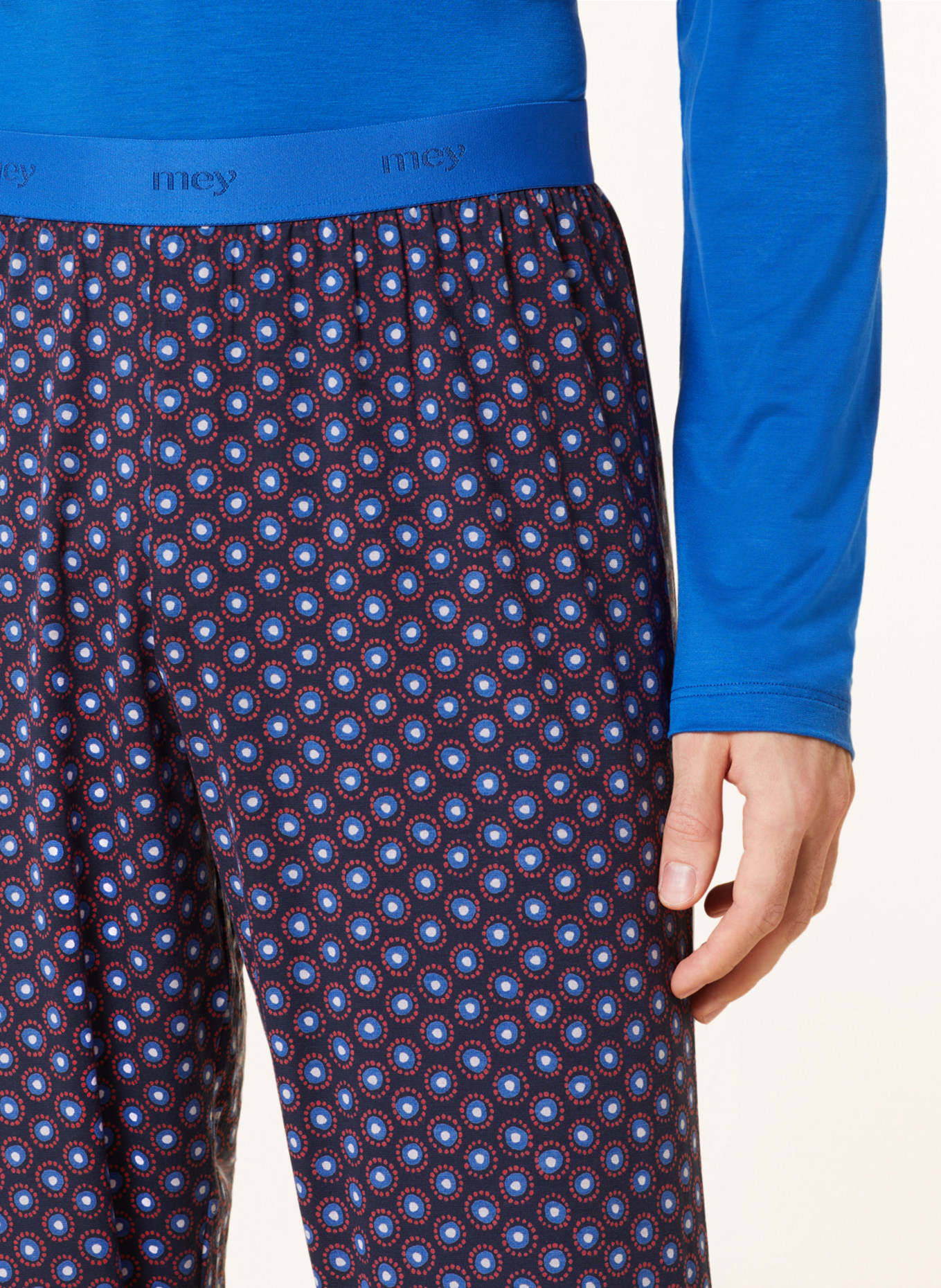 mey Pajama pants ELEMENTS series, Color: DARK BLUE/ BLUE/ RED (Image 5)