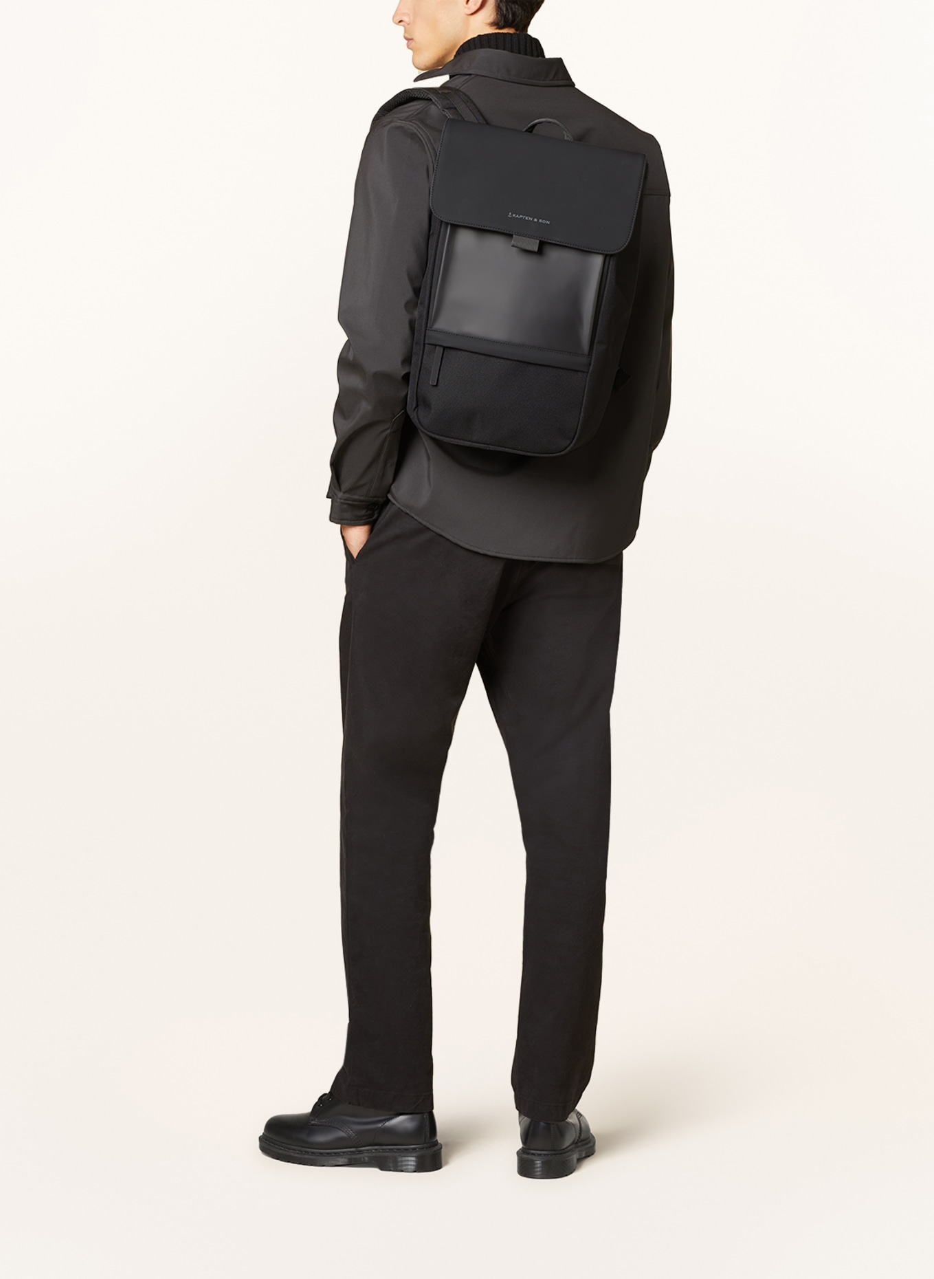 KAPTEN & SON Backpack GOTEBORG 16 l with laptop compartment, Color: BLACK/ GRAY (Image 6)